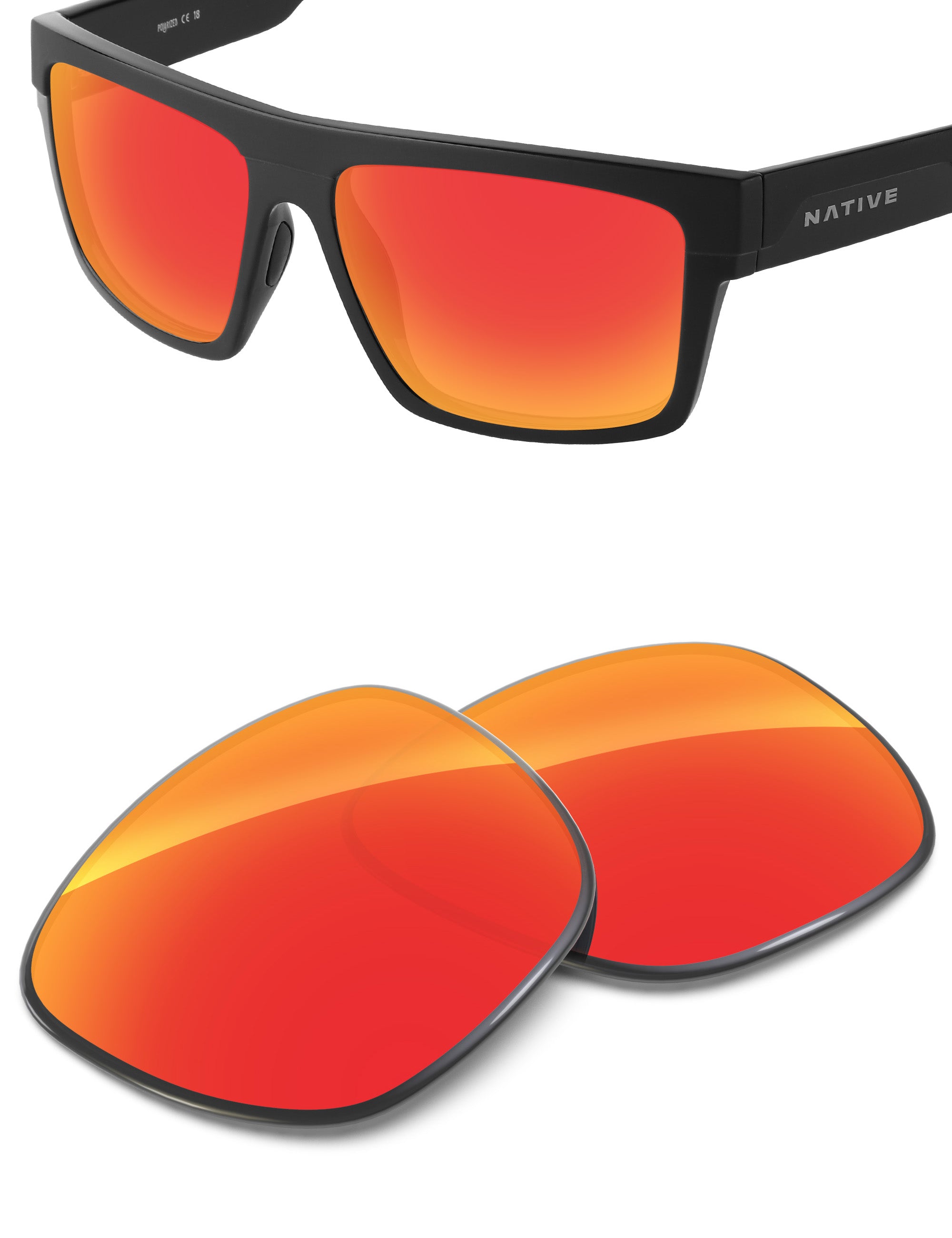 Fire Red FlashMirror™-Non-Polarized