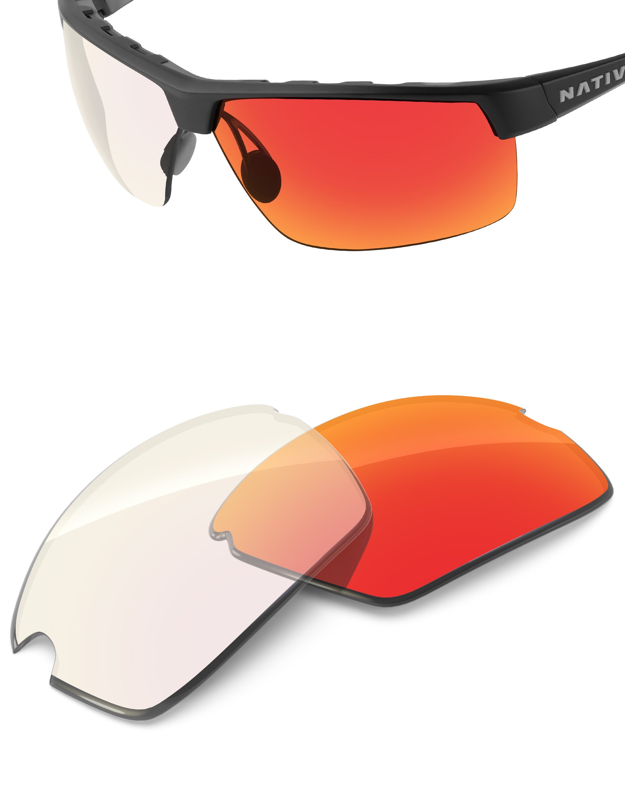 Fire Red FlashMirror™ Photochromic-Non-Polarized