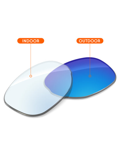Sky Blue FlashMirror™ Photochromic-Non-Polarized