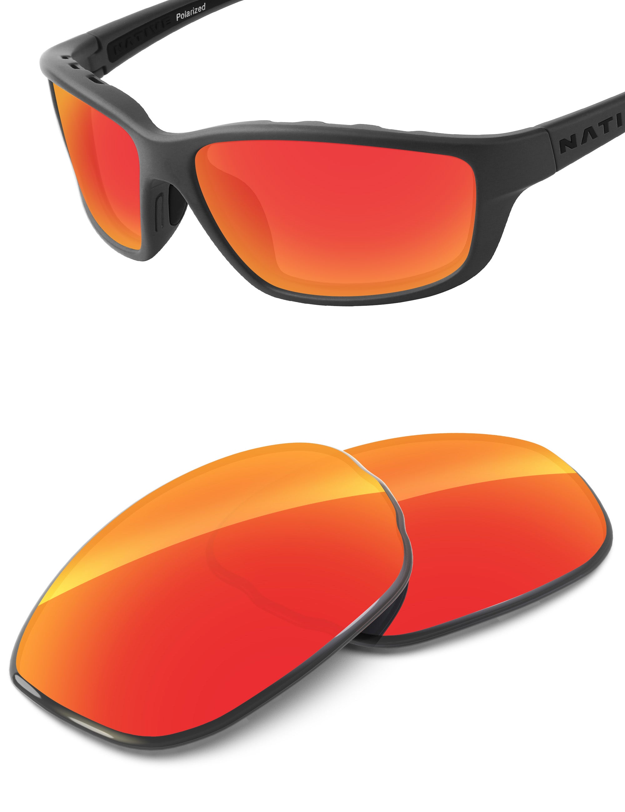 Fire Red FlashMirror™-Non-Polarized