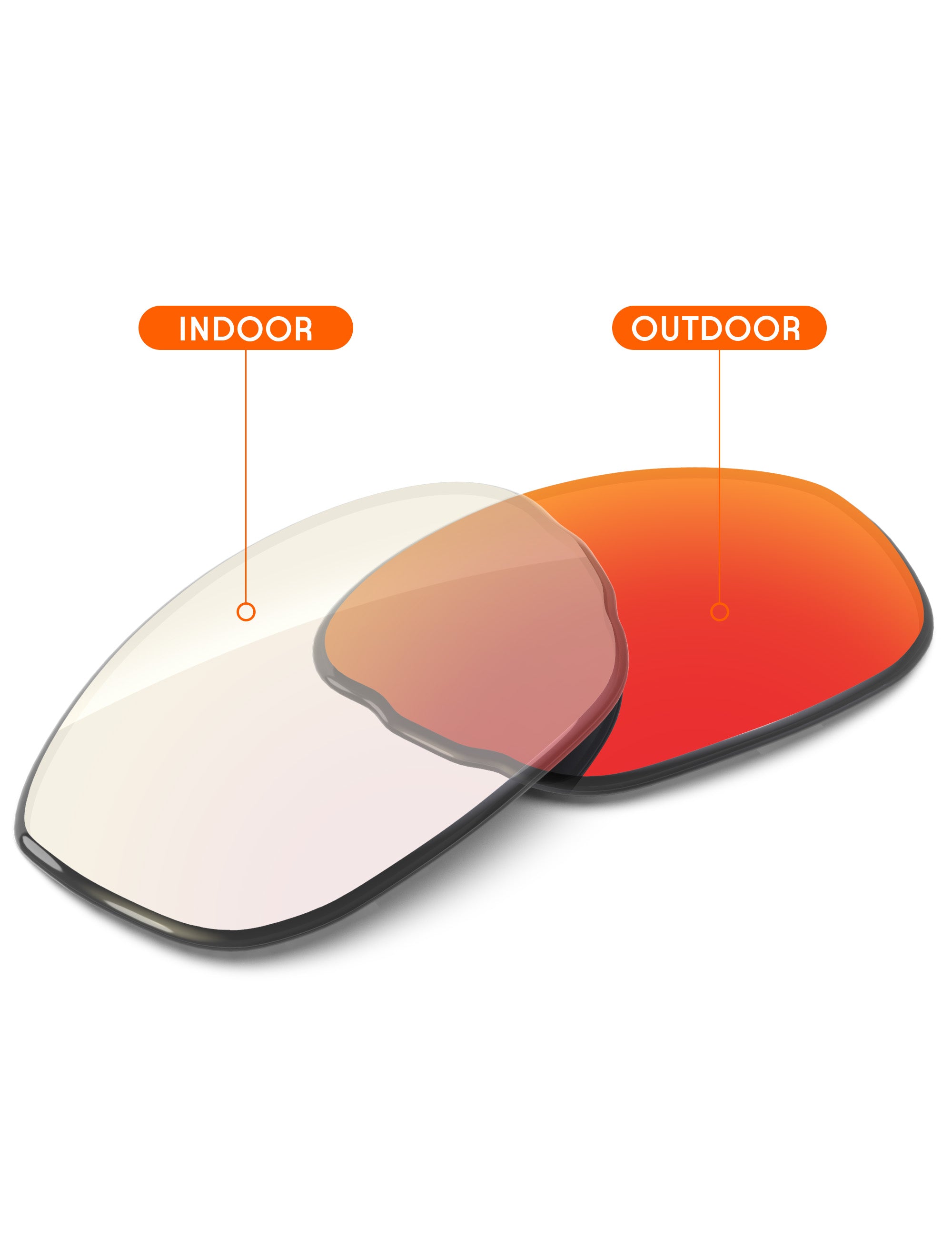 Fire Red FlashMirror™ Photochromic-Non-Polarized
