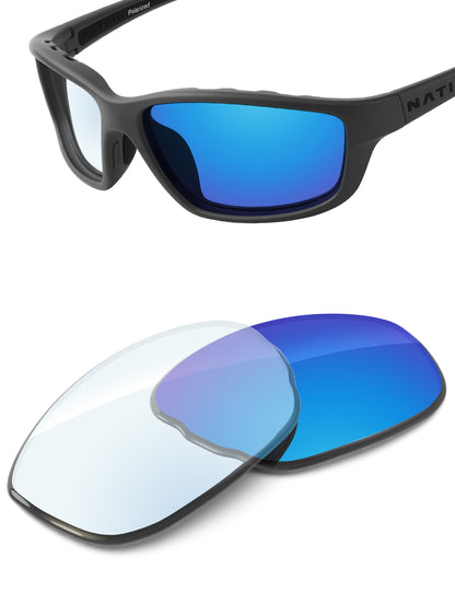 Sky Blue FlashMirror™ Photochromic-Non-Polarized