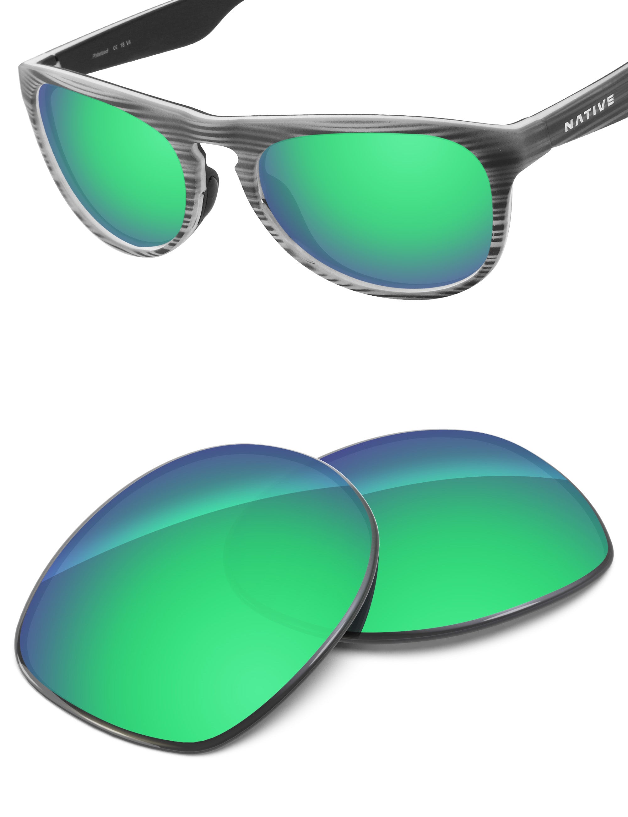 Emerald Green FlashMirror™-Non-Polarized