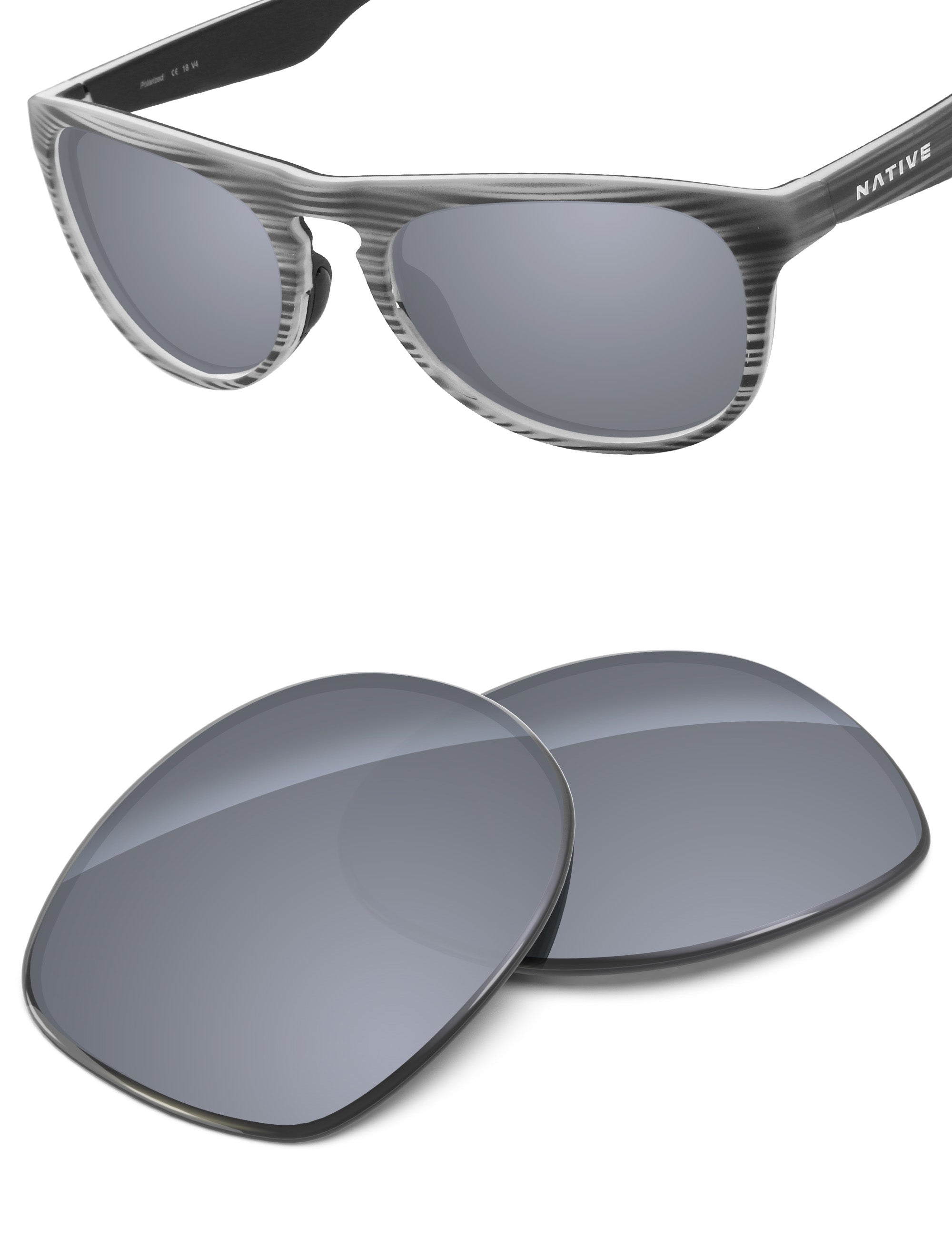 Silver Metallic FlashMirror™-Non-Polarized