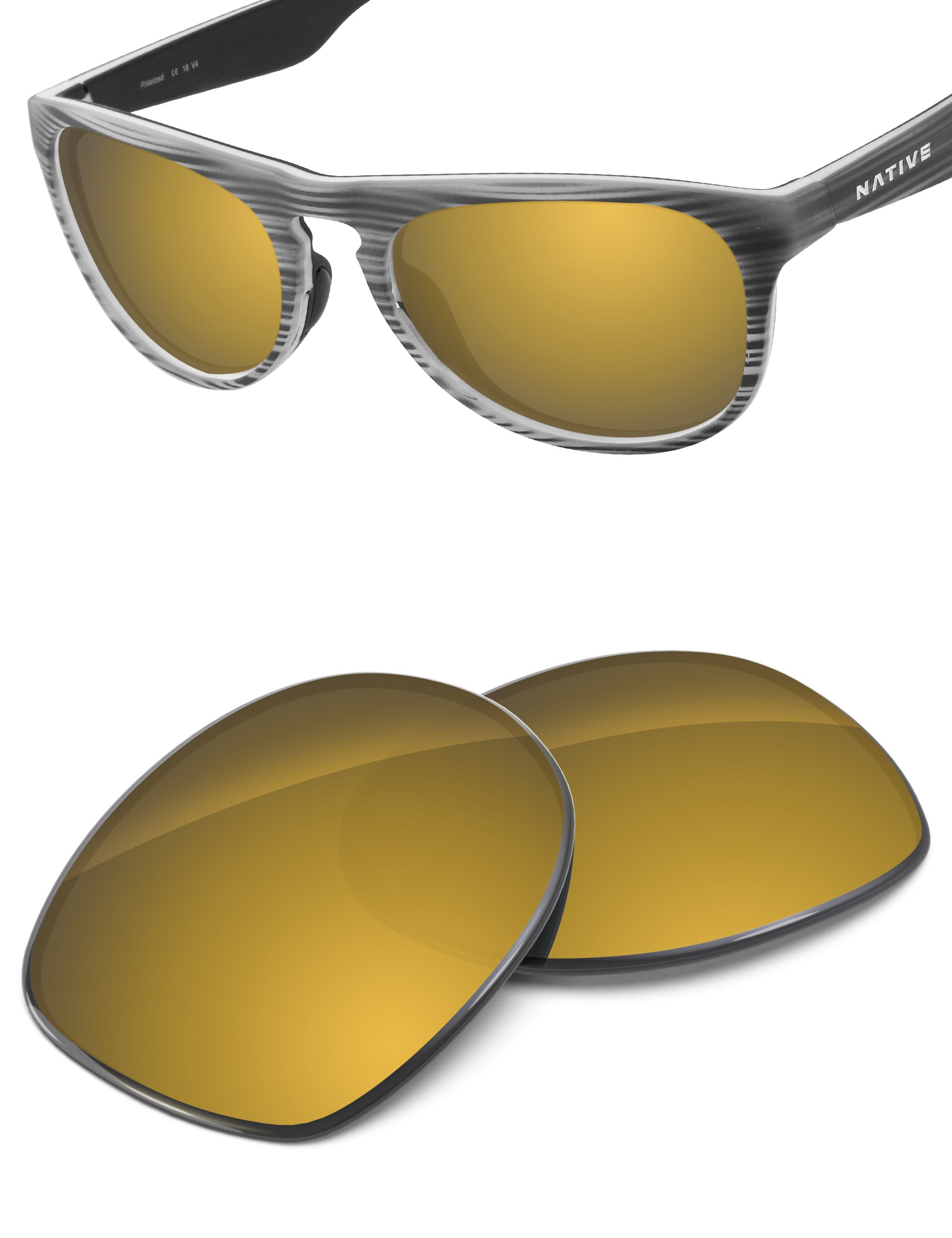 Tungsten Gold FlashMirror™-Non-Polarized