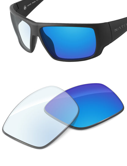 Sky Blue FlashMirror™ Photochromic-Non-Polarized
