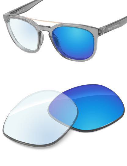 Sky Blue FlashMirror™ Photochromic-Non-Polarized