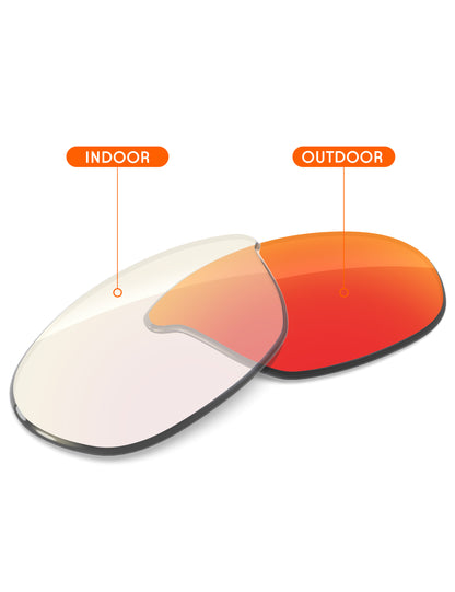 Fire Red FlashMirror™ Photochromic-Non-Polarized