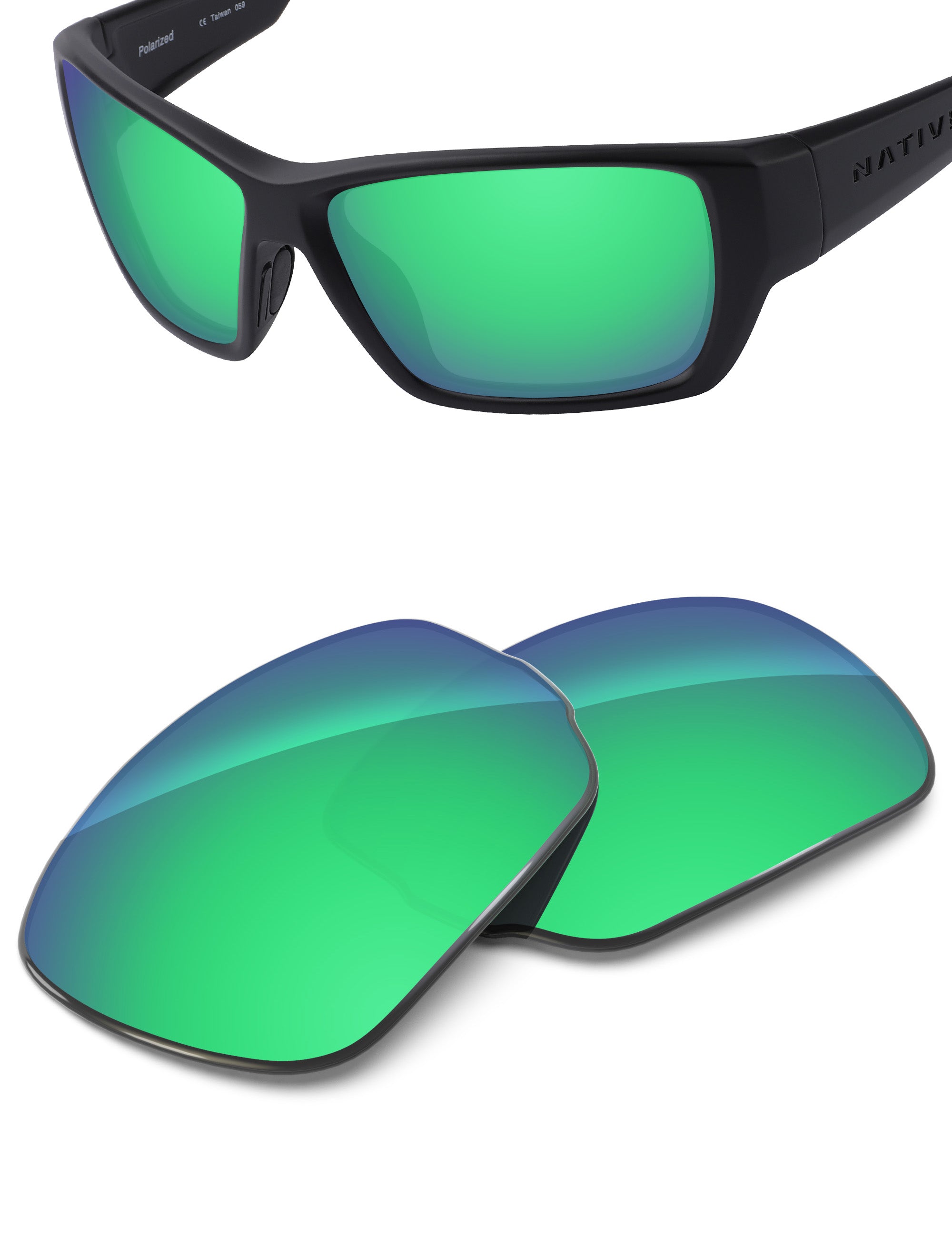 Emerald Green FlashMirror™-Non-Polarized