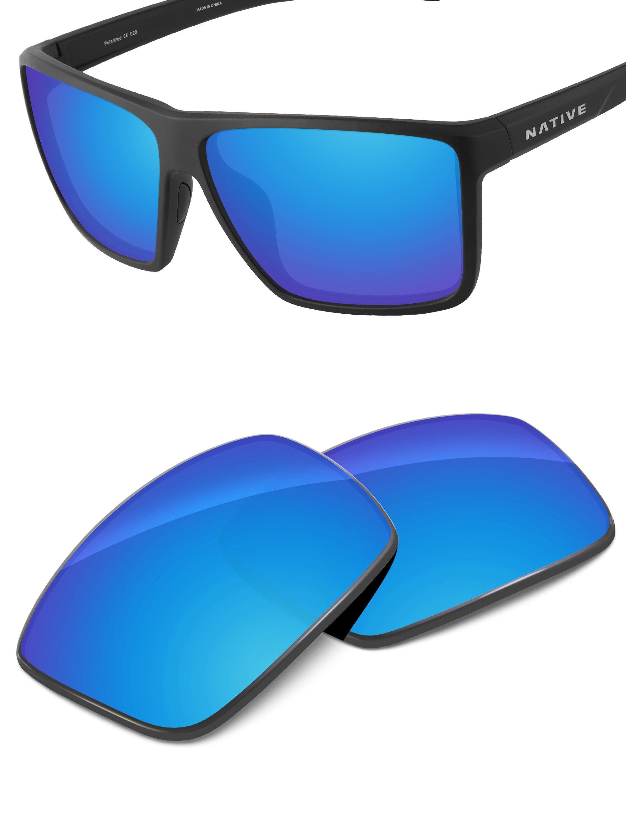 Sky Blue FlashMirror™-Non-Polarized