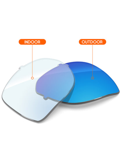 Sky Blue FlashMirror™ Photochromic-Non-Polarized