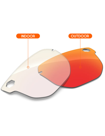 Fire Red FlashMirror™ Photochromic-Non-Polarized