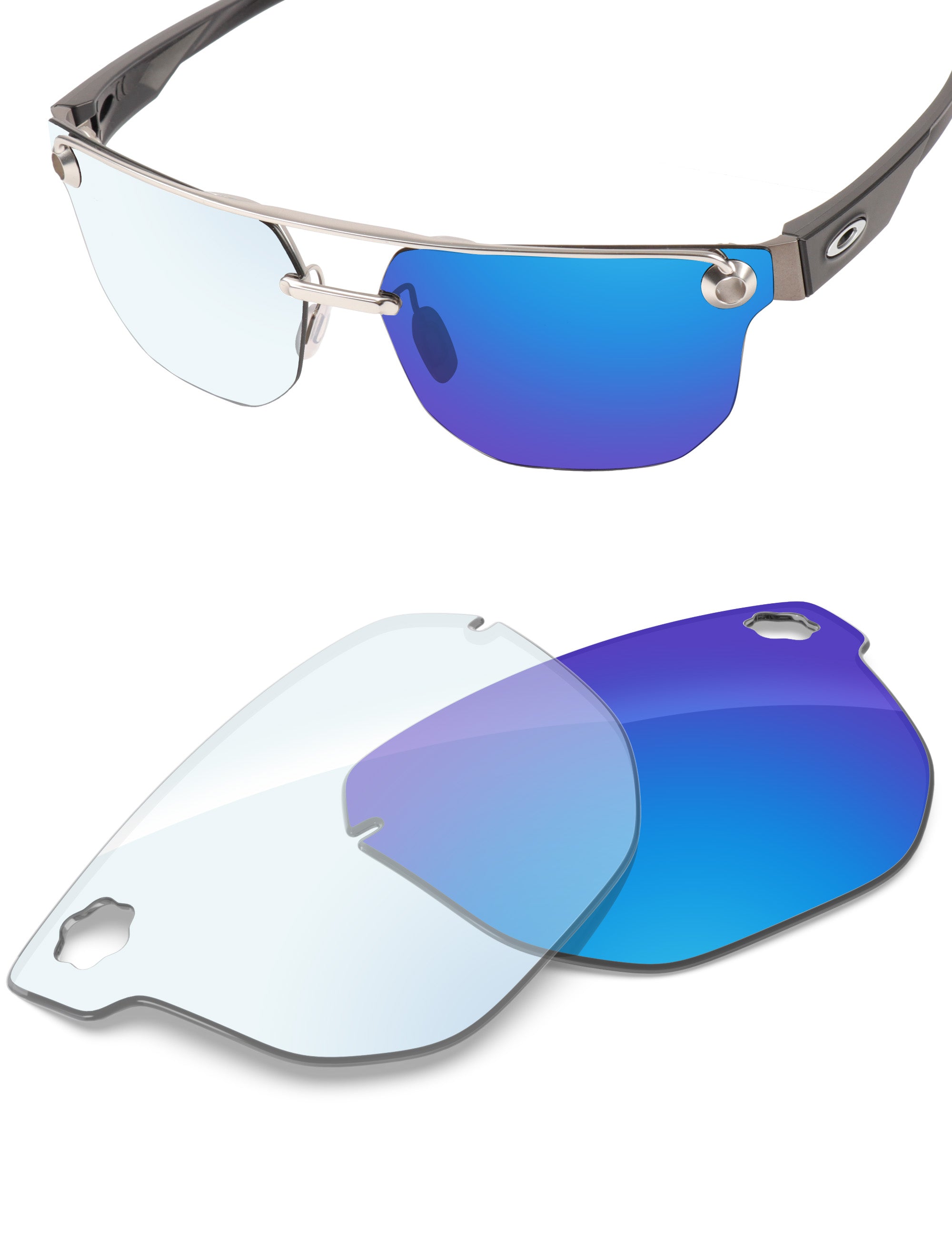 Sky Blue FlashMirror™ Photochromic-Non-Polarized