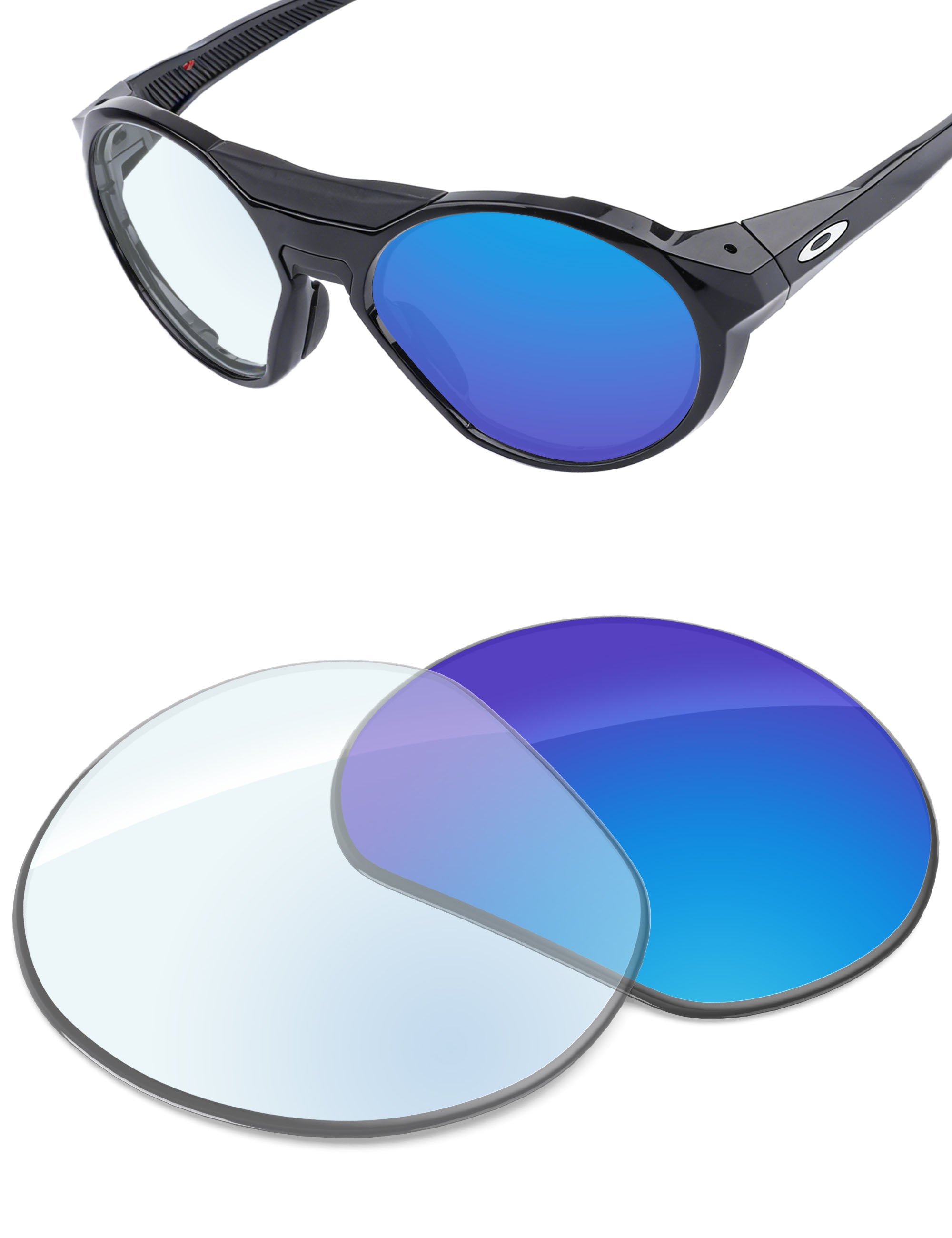 Sky Blue FlashMirror™ Photochromic-Non-Polarized