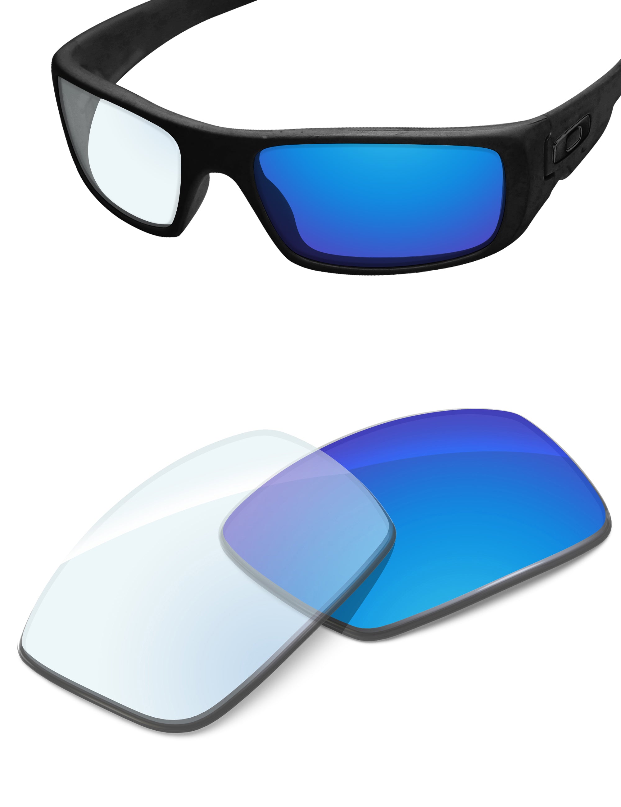 Sky Blue FlashMirror™ Photochromic-Non-Polarized