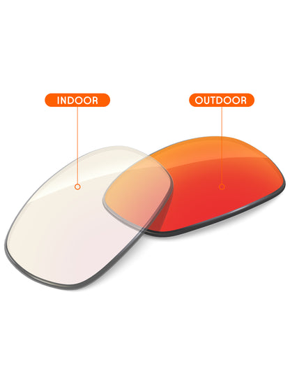 Fire Red FlashMirror™ Photochromic-Non-Polarized