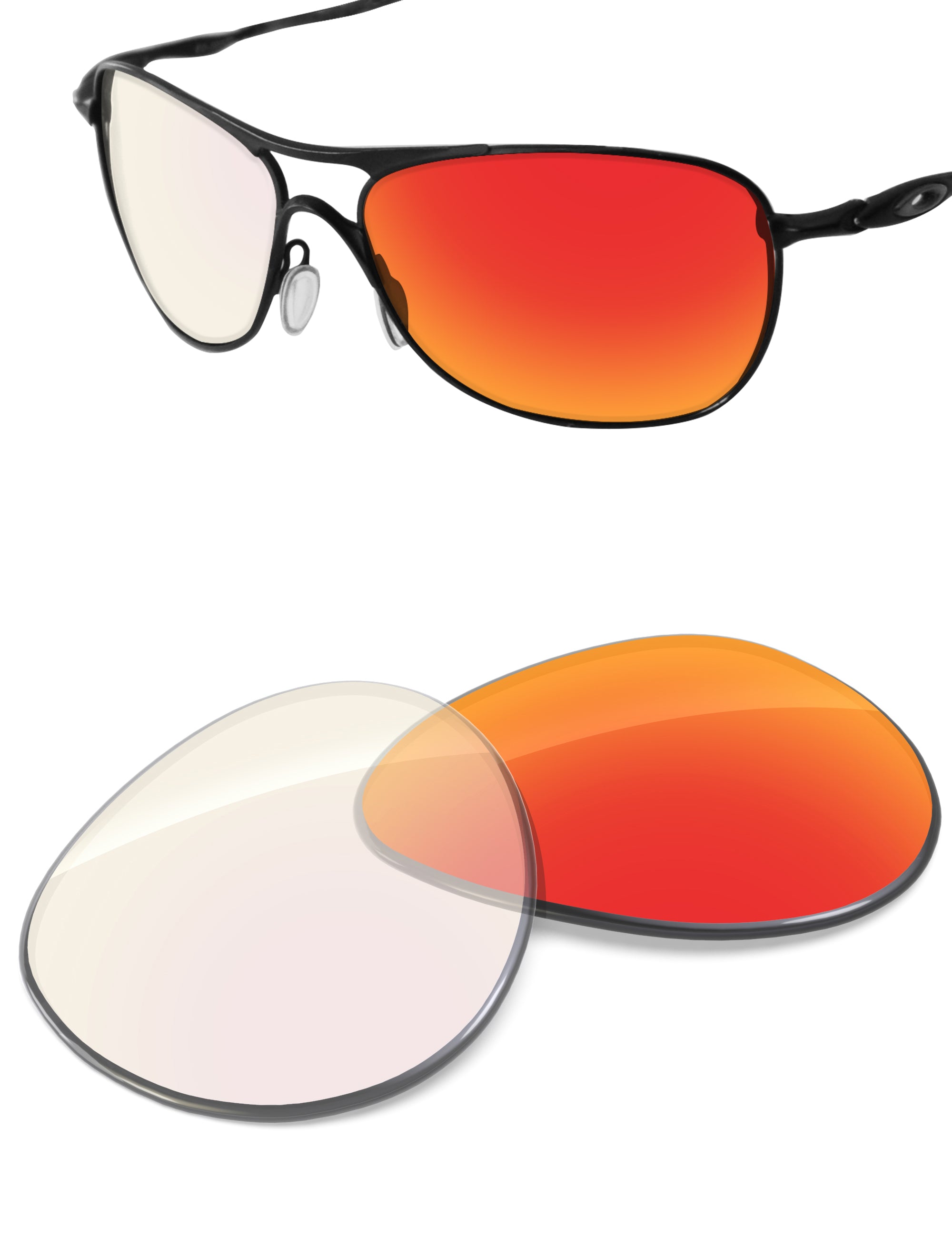 Fire Red FlashMirror�?Photochromic-Non-Polarized