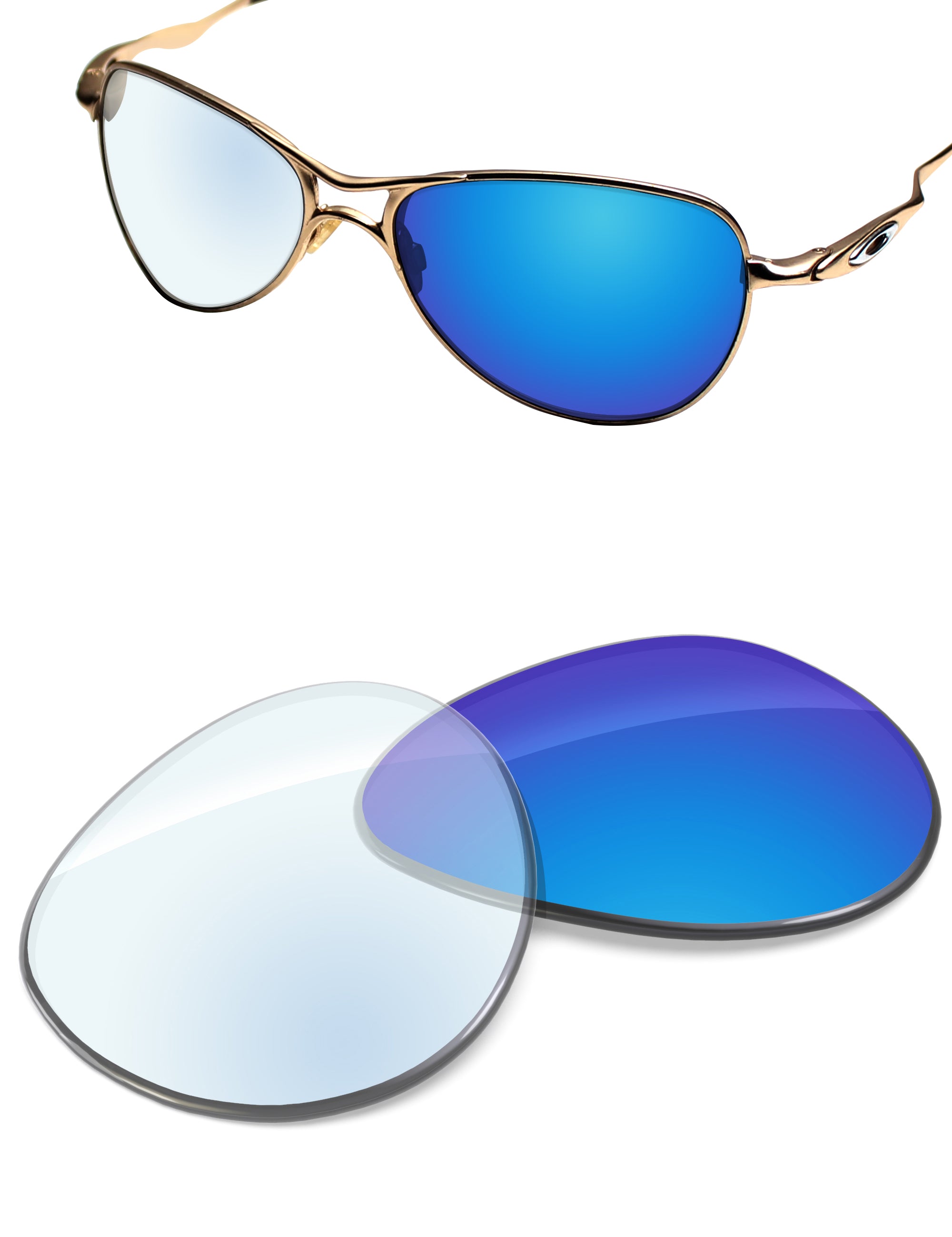 Sky Blue FlashMirror™ Photochromic-Non-Polarized