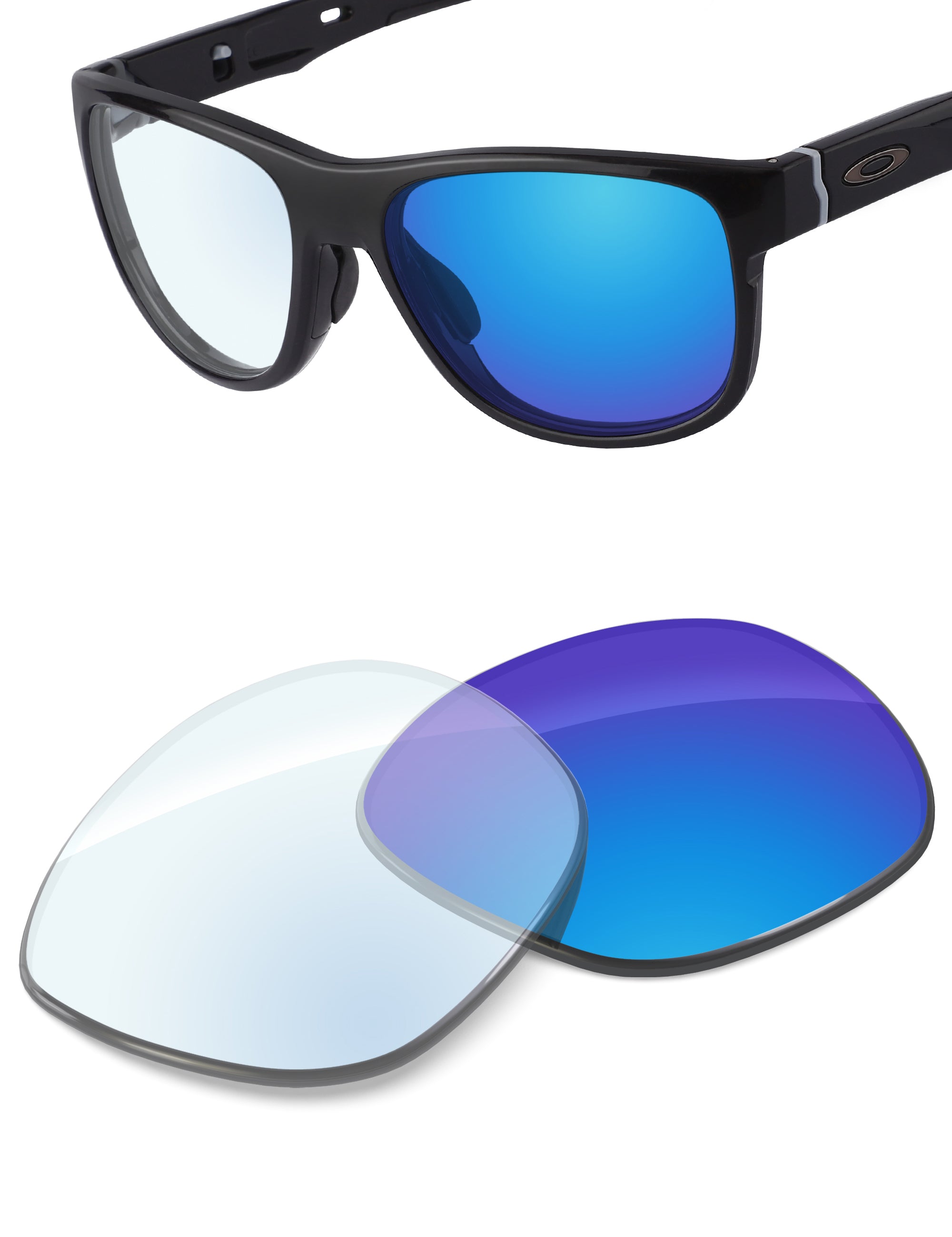 Sky Blue FlashMirror™ Photochromic-Non-Polarized