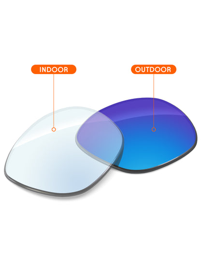 Sky Blue FlashMirror™ Photochromic-Non-Polarized