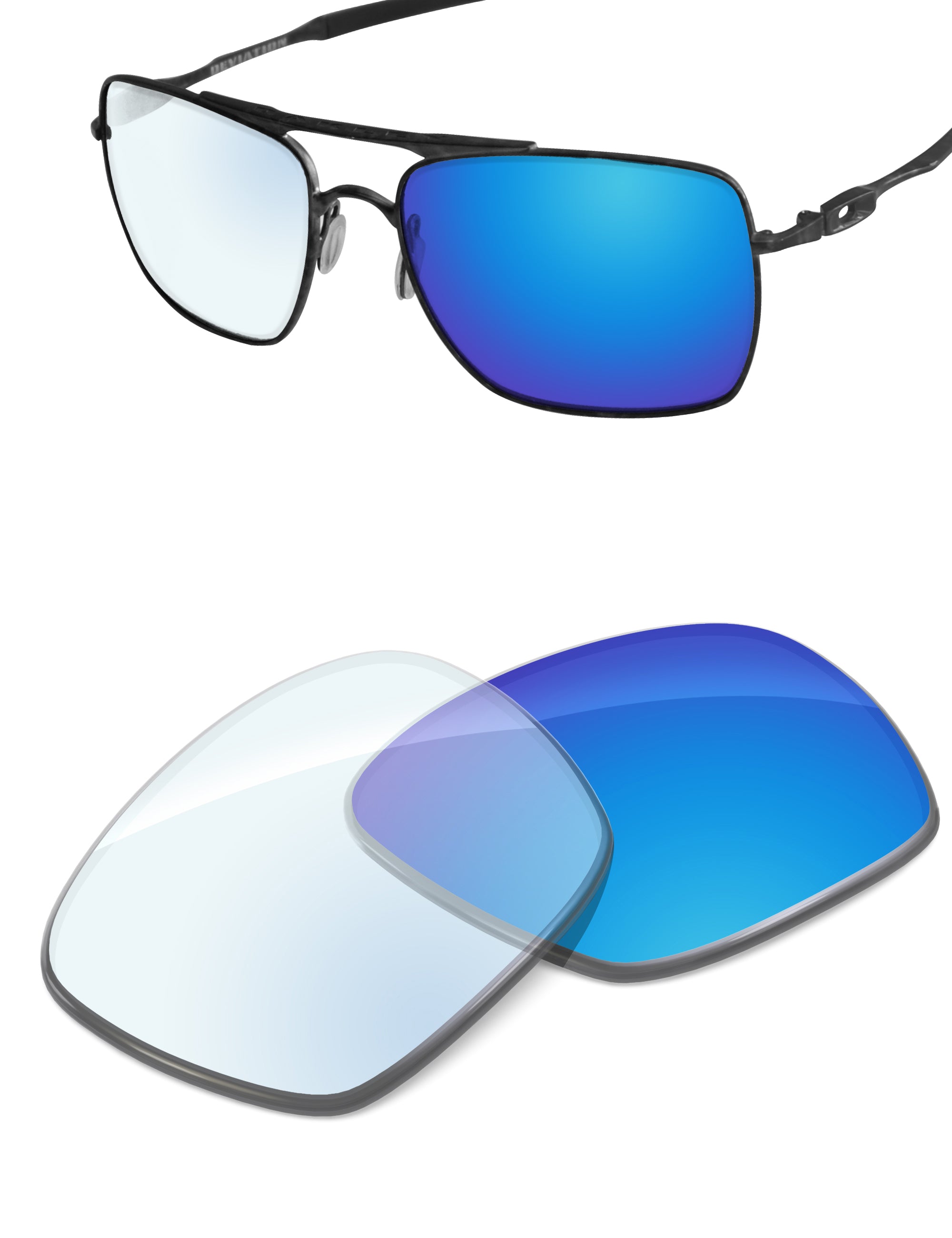 Sky Blue FlashMirror™ Photochromic-Non-Polarized