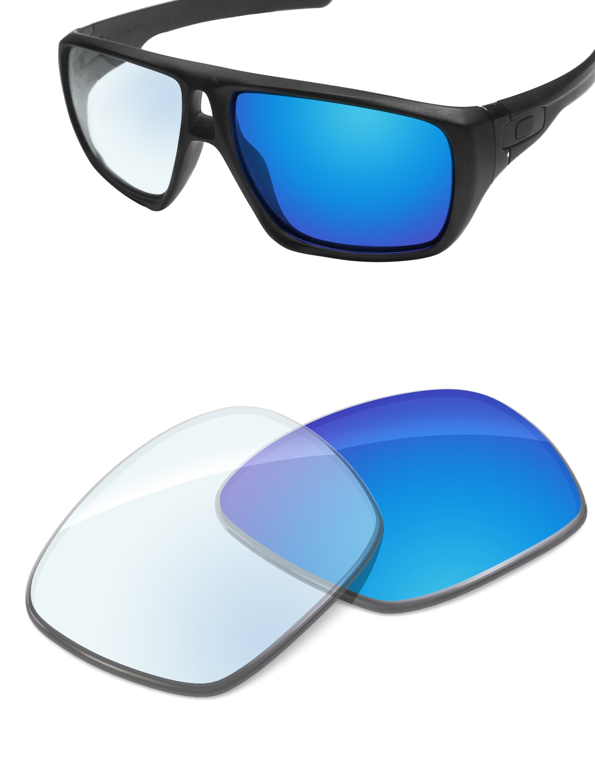 Sky Blue FlashMirror™ Photochromic-Non-Polarized
