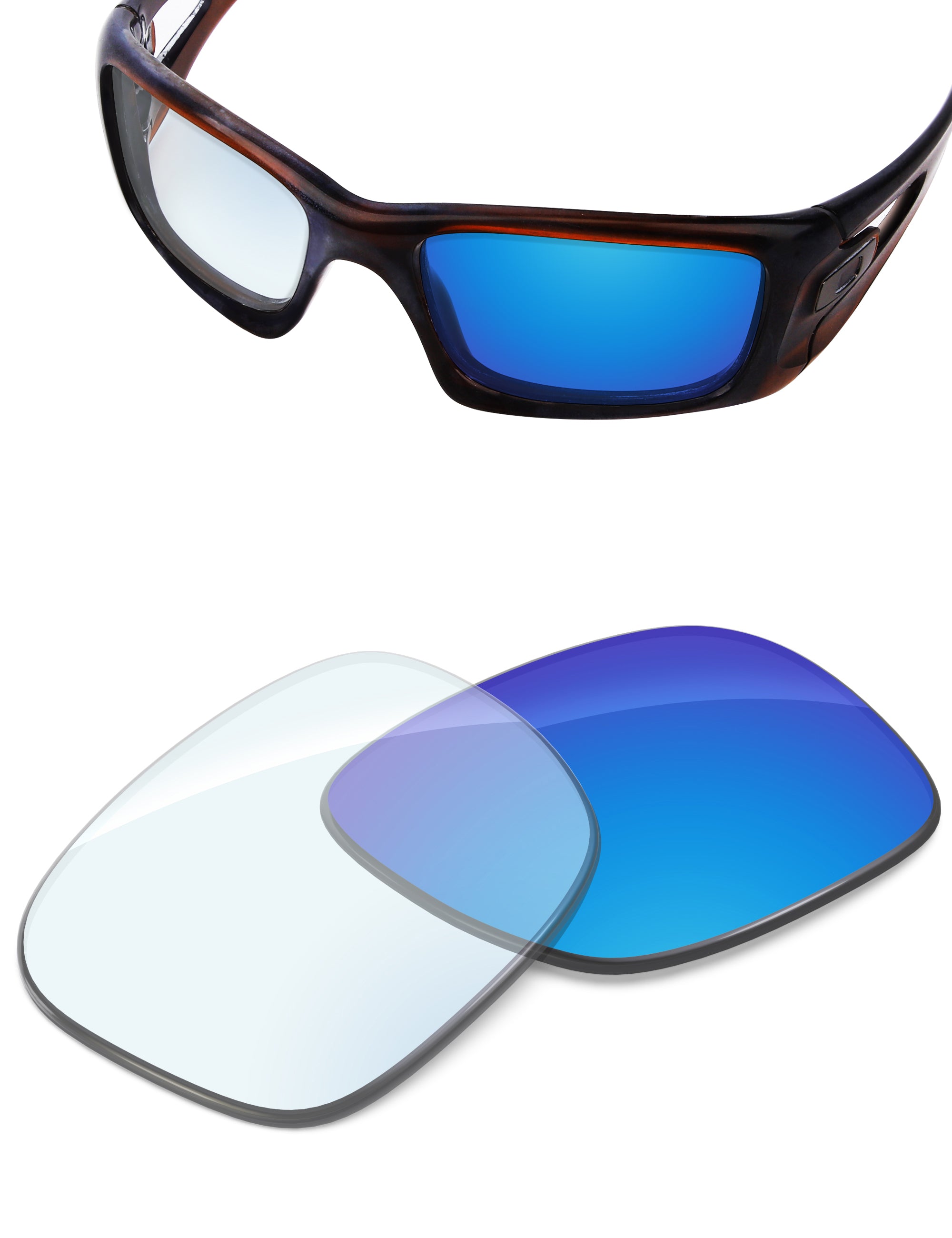 Sky Blue FlashMirror™ Photochromic-Non-Polarized