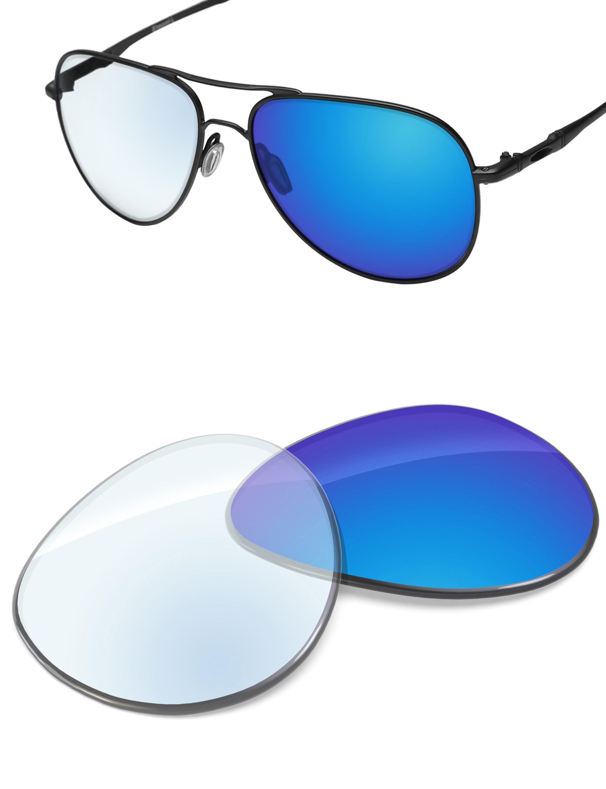 Sky Blue FlashMirror™ Photochromic-Non-Polarized