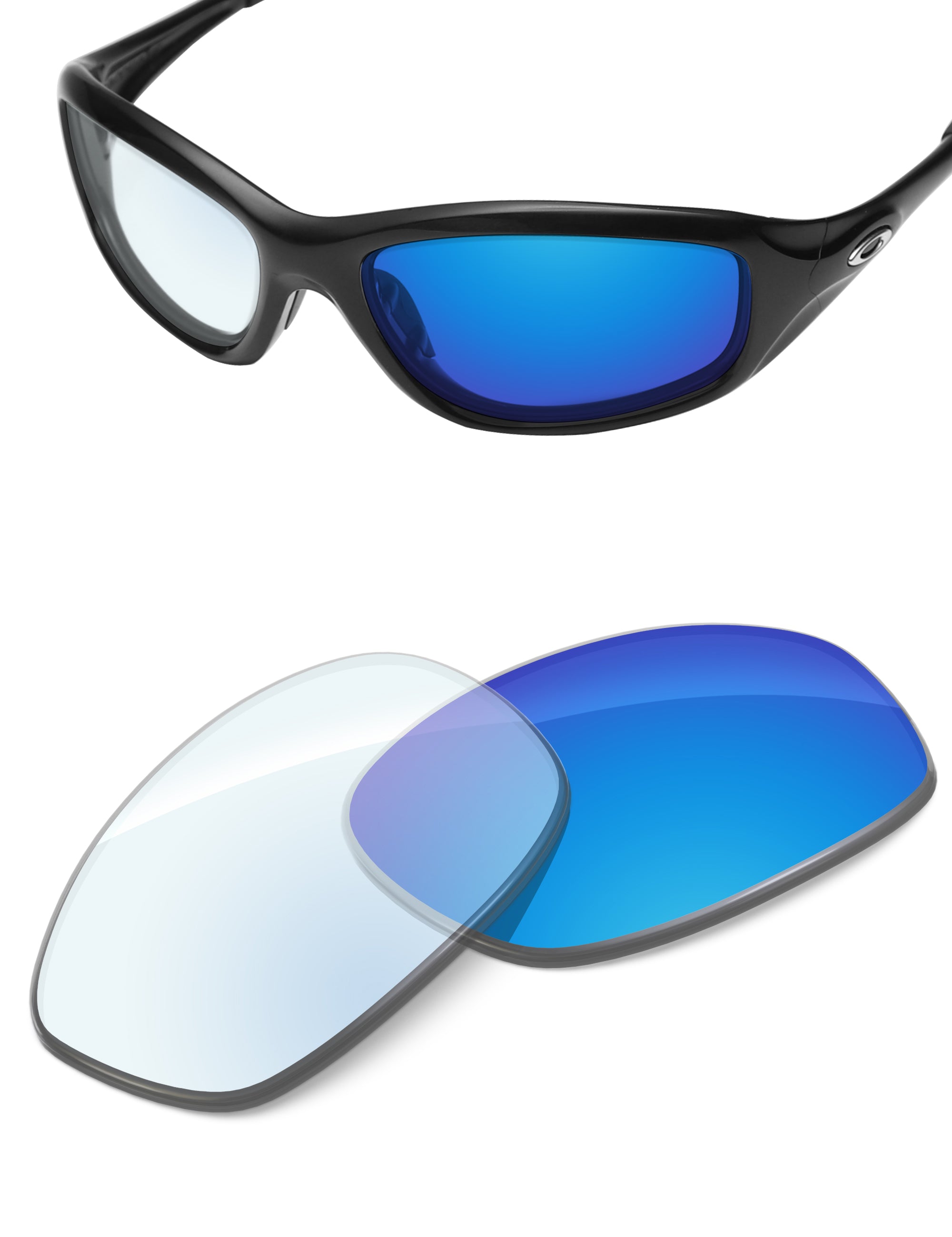 Sky Blue FlashMirror™ Photochromic-Non-Polarized