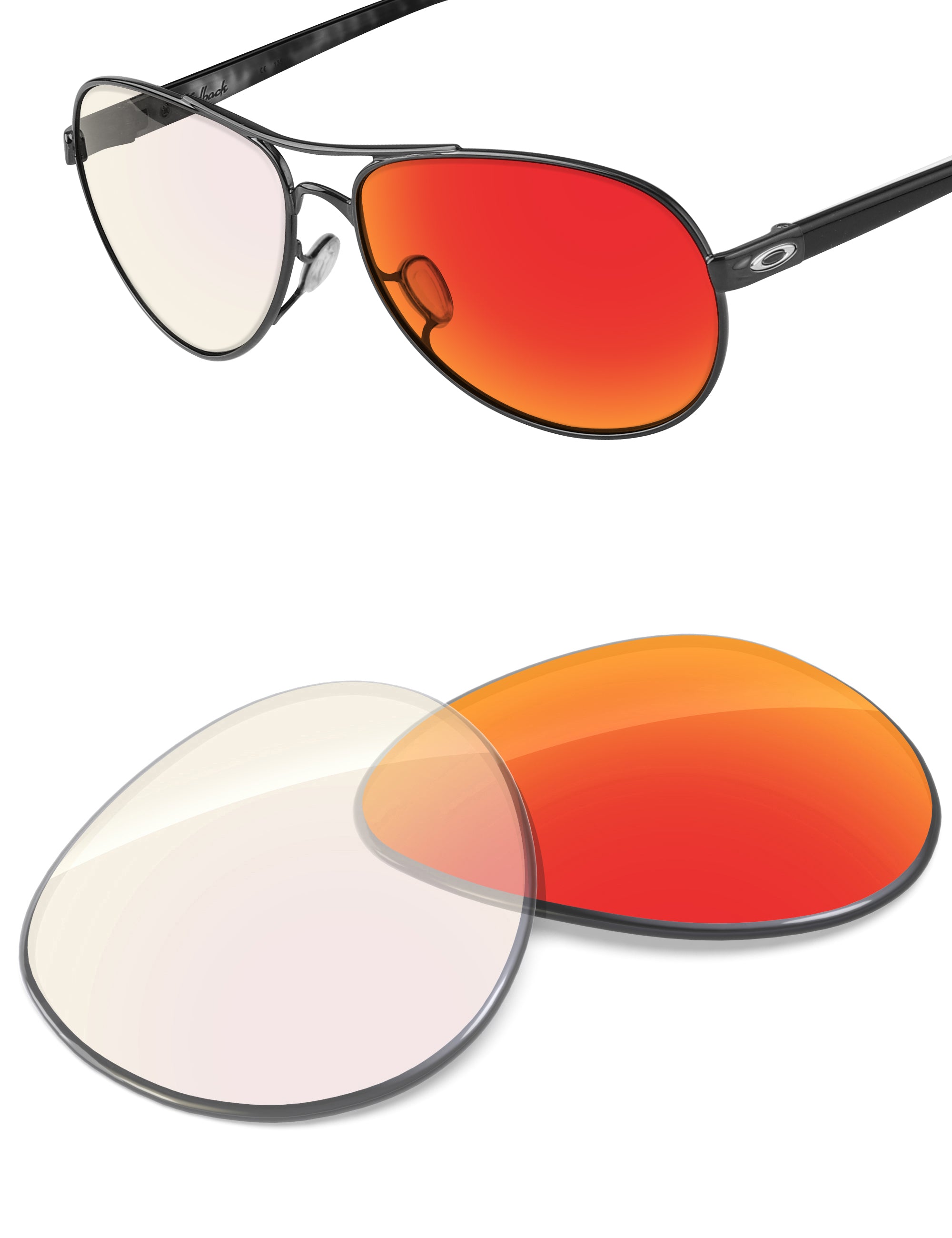 Fire Red FlashMirror™ Photochromic-Non-Polarized
