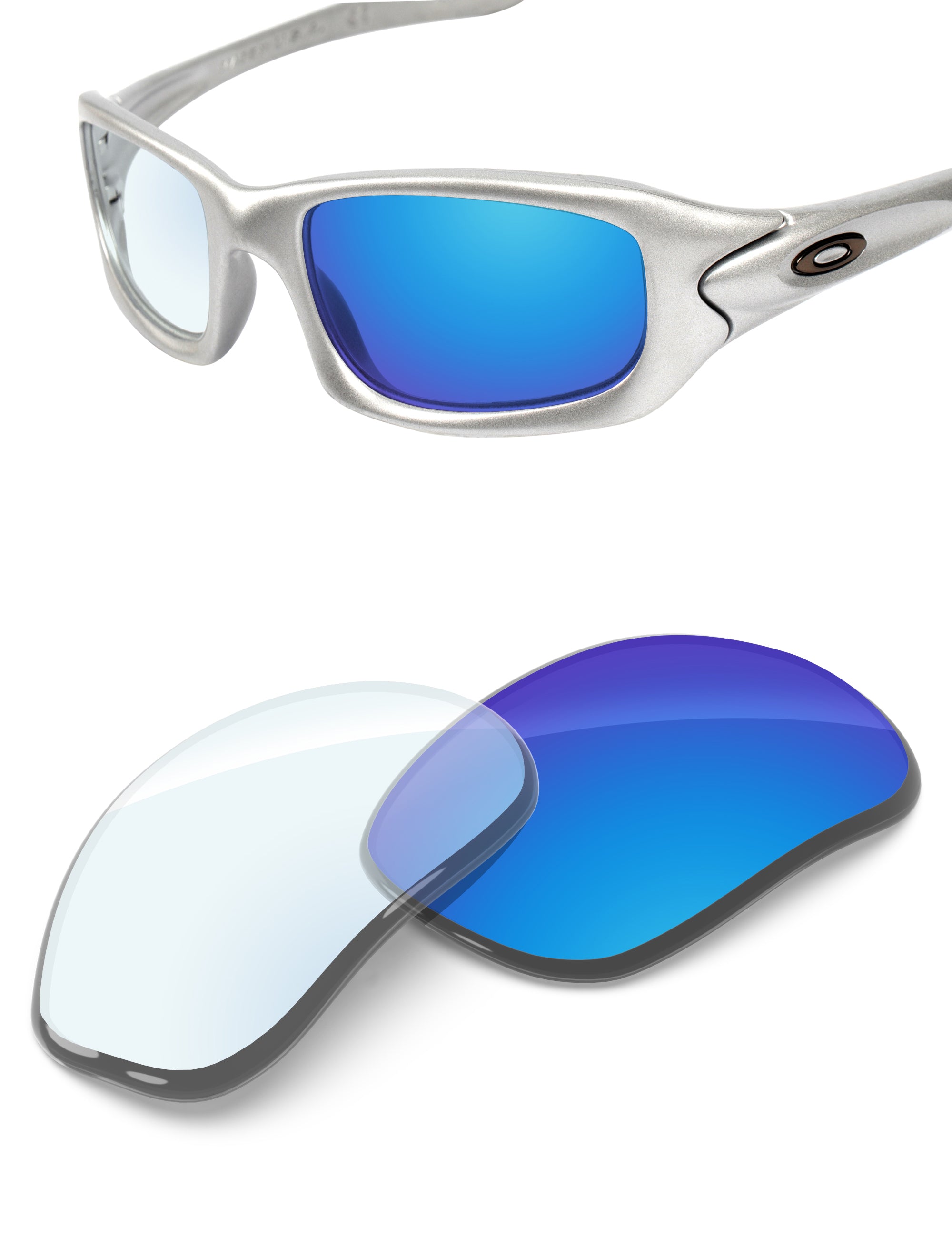 Sky Blue FlashMirror™ Photochromic-Non-Polarized