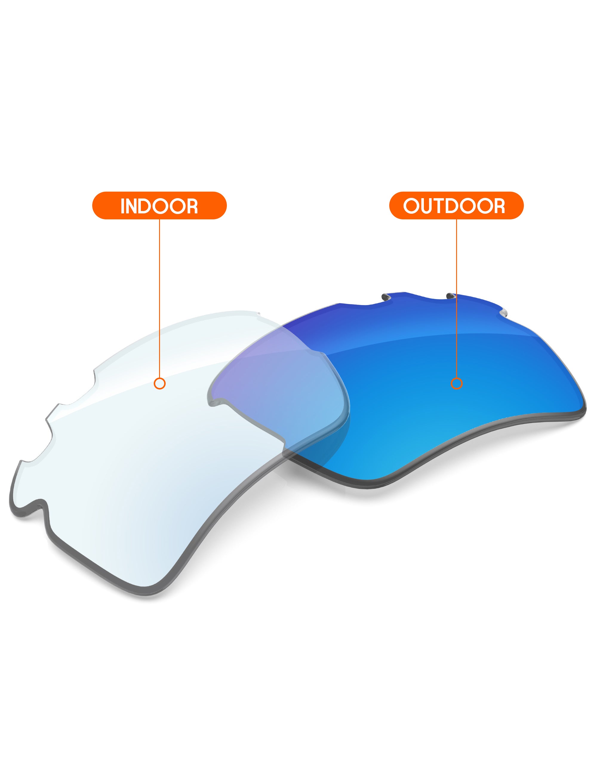 Sky Blue FlashMirror™ Photochromic-Non-Polarized