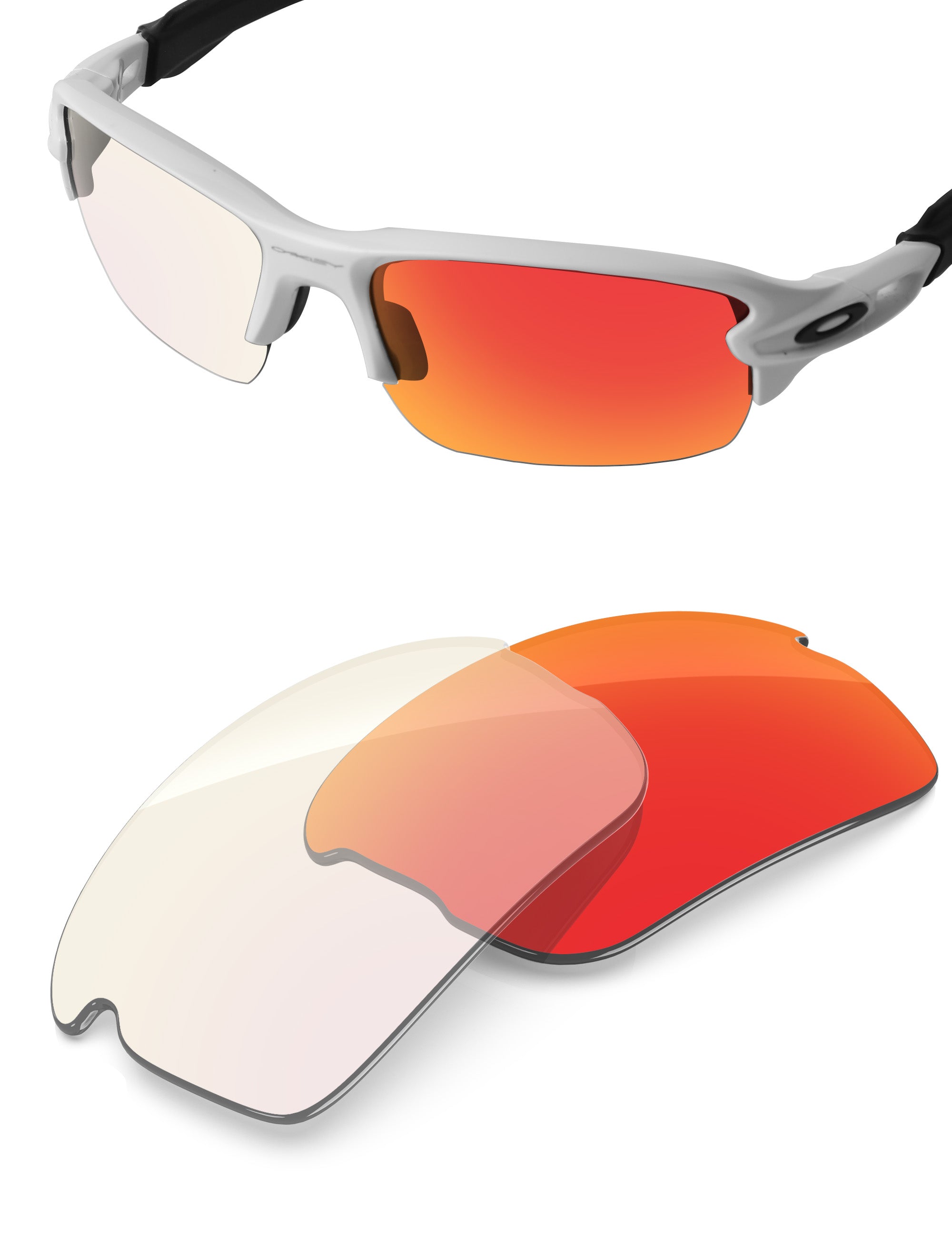 Fire Red FlashMirror™ Photochromic-Non-Polarized