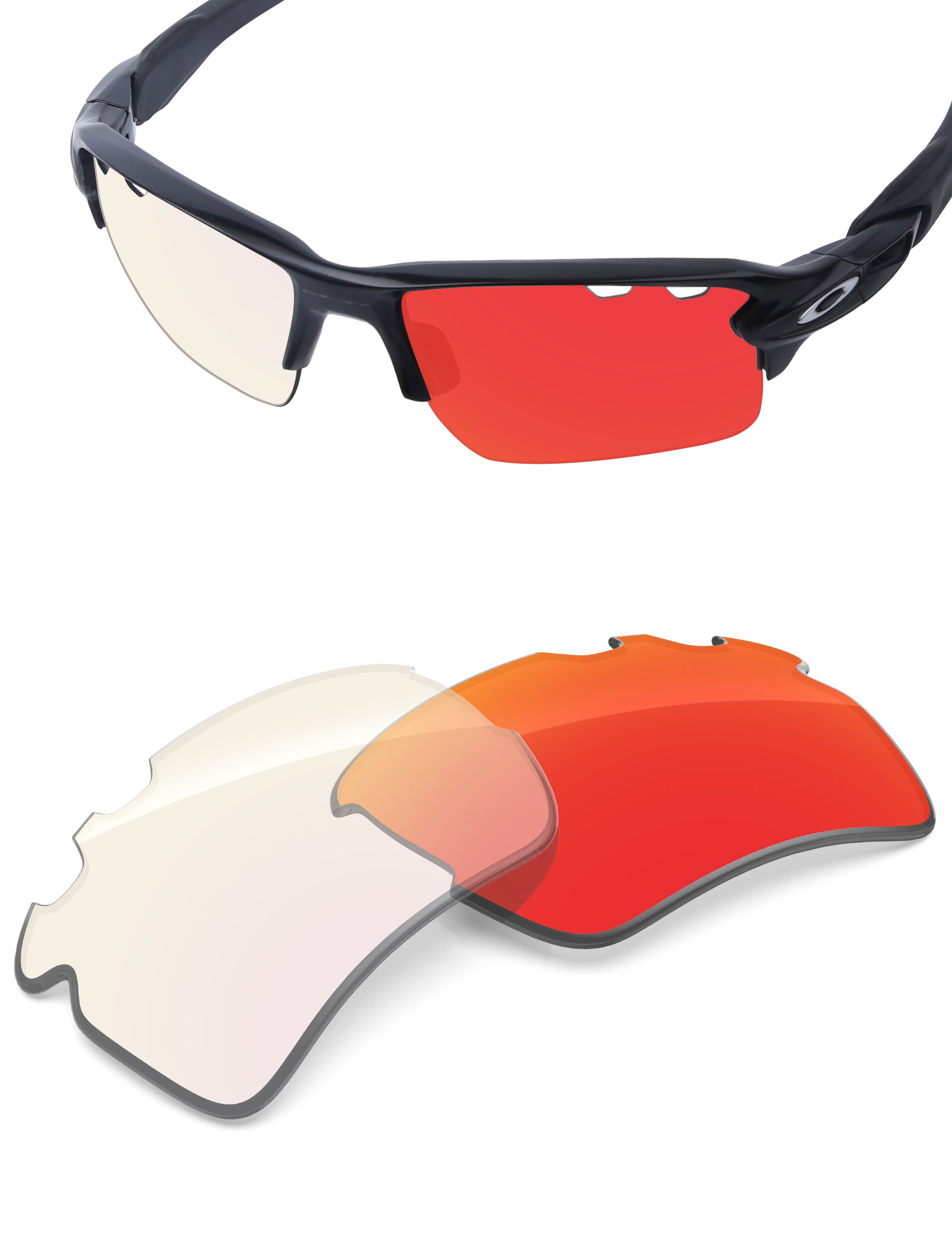 Fire Red FlashMirror™ Photochromic-Non-Polarized