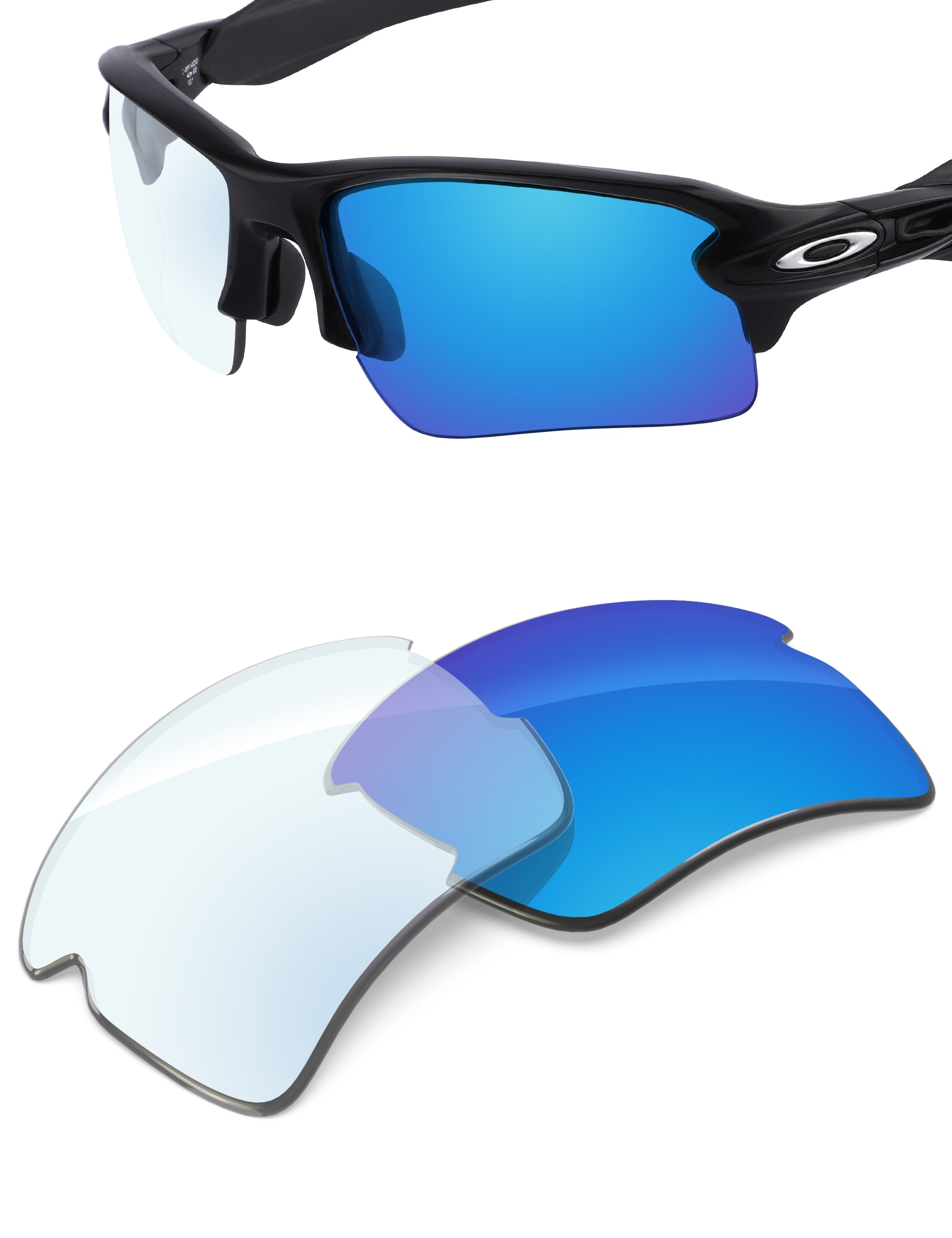 Sky Blue FlashMirror™ Photochromic-Non-Polarized