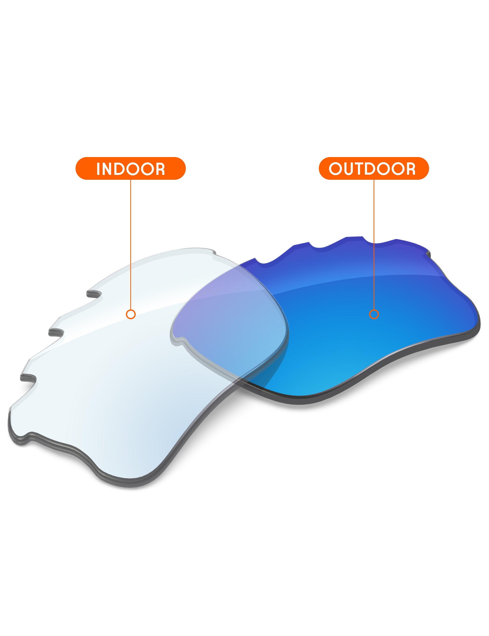 Sky Blue FlashMirror™ Photochromic-Non-Polarized