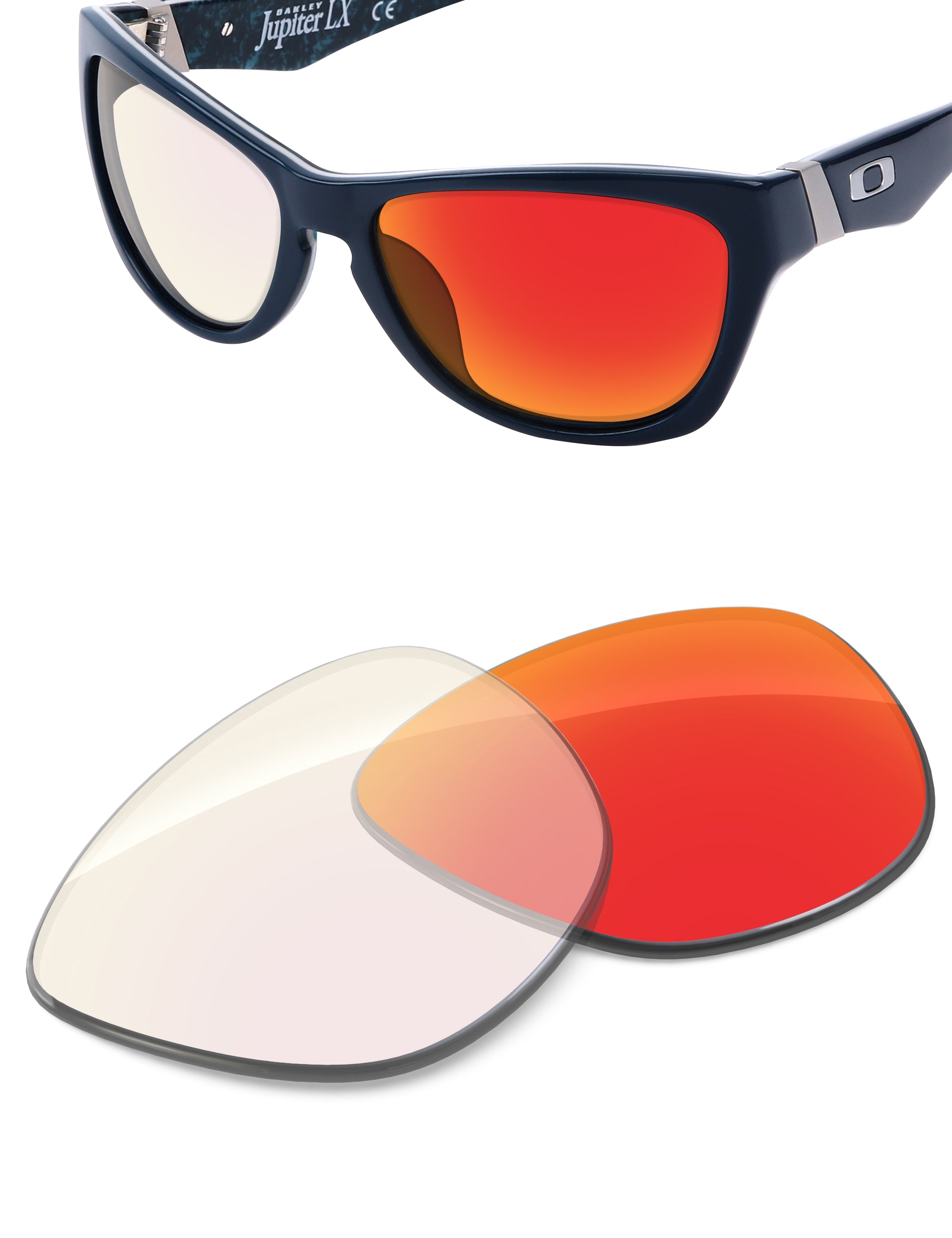 Fire Red FlashMirror™ Photochromic-Non-Polarized