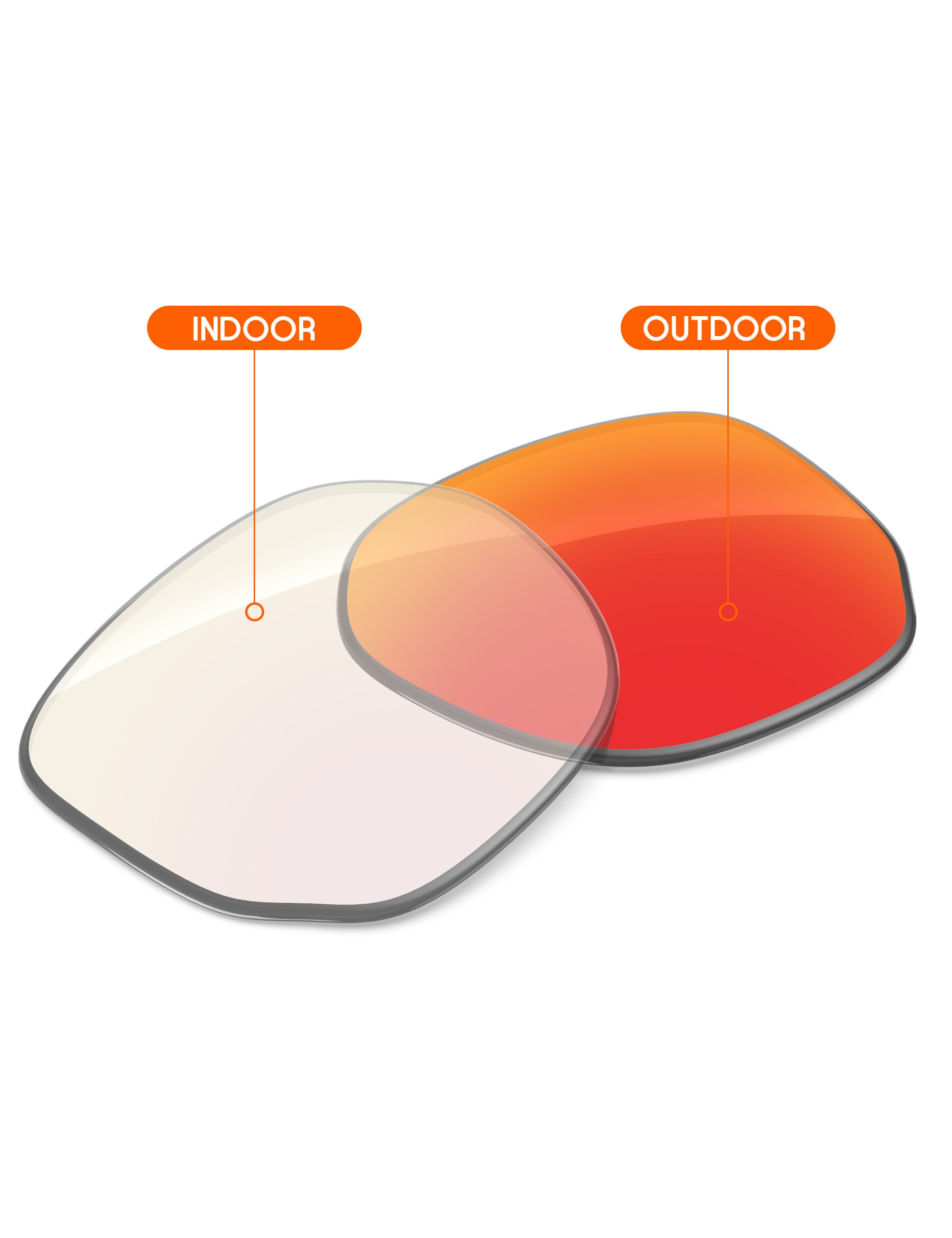Fire Red FlashMirror™ Photochromic-Non-Polarized