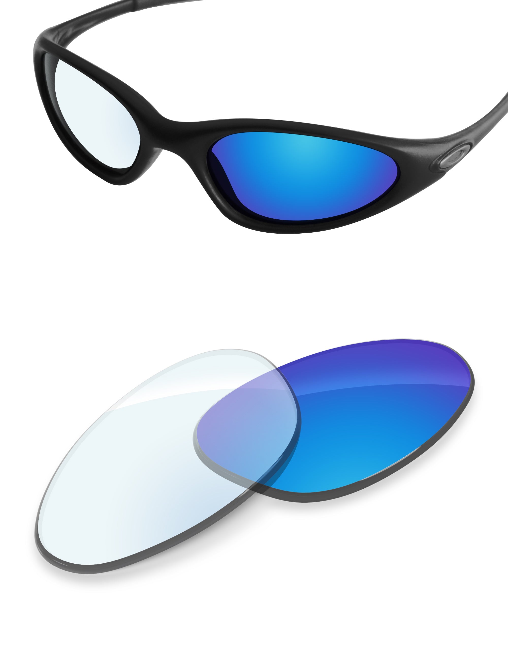 Sky Blue FlashMirror™ Photochromic-Non-Polarized