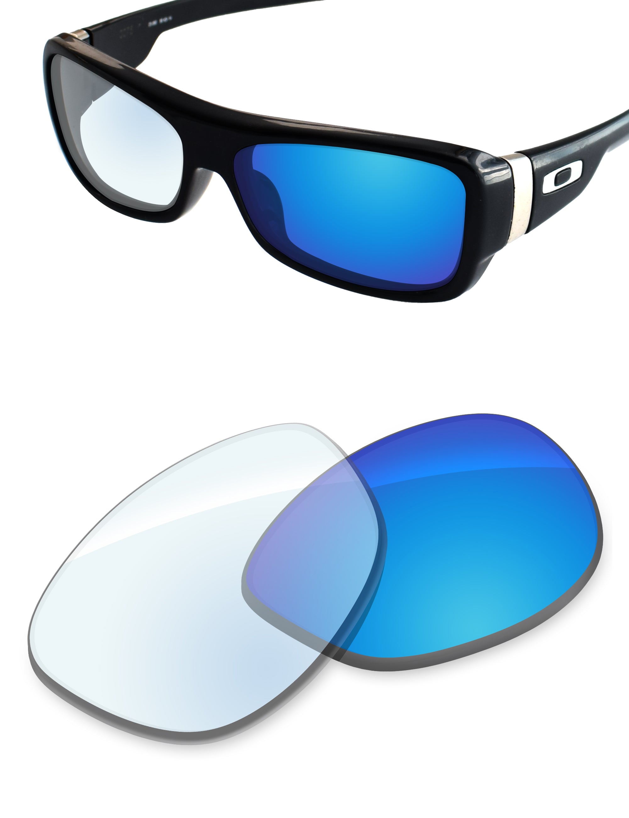 Sky Blue FlashMirror™ Photochromic-Non-Polarized
