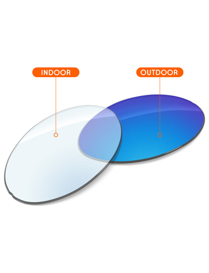 Sky Blue FlashMirror™ Photochromic-Non-Polarized