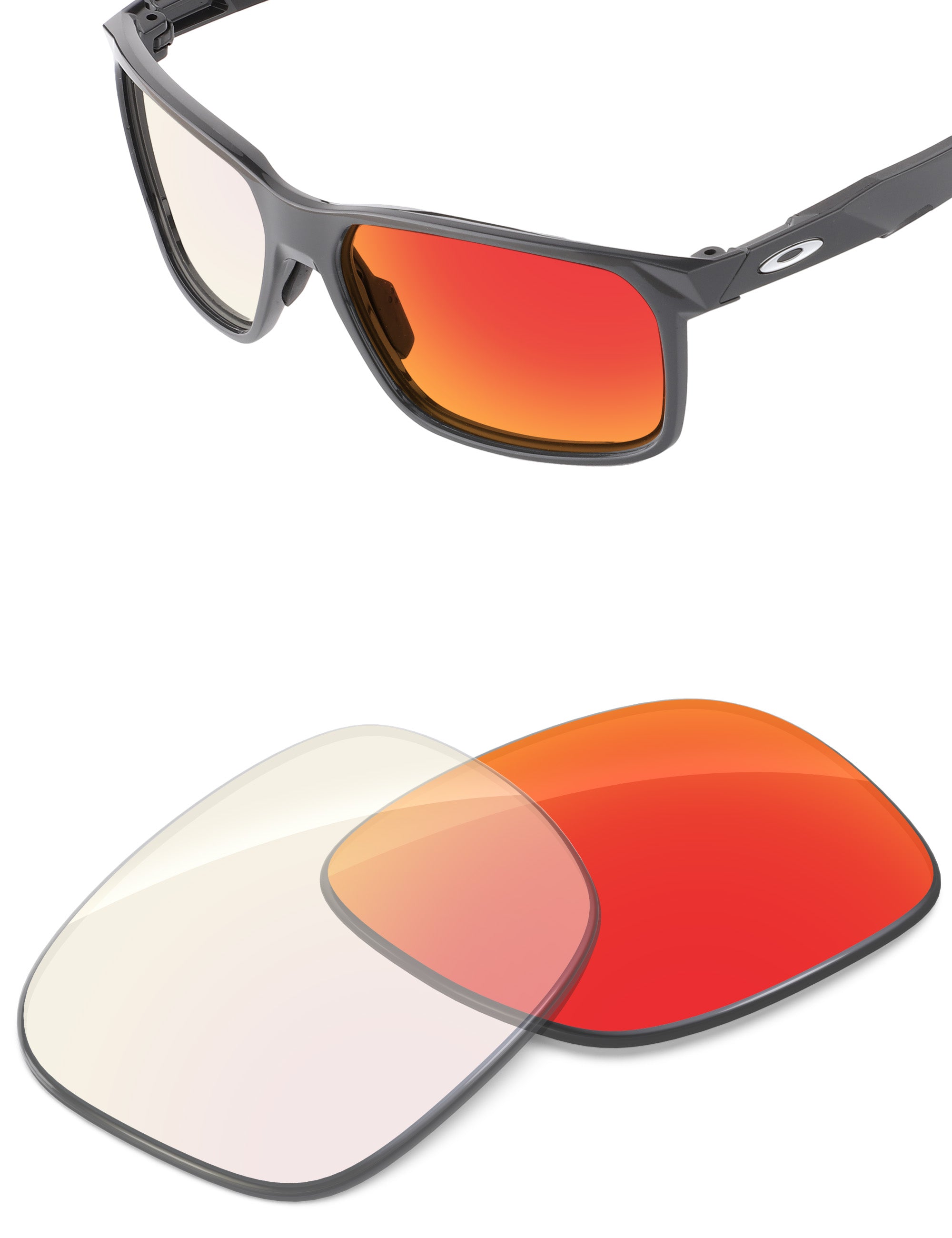 Fire Red FlashMirror™ Photochromic-Non-Polarized