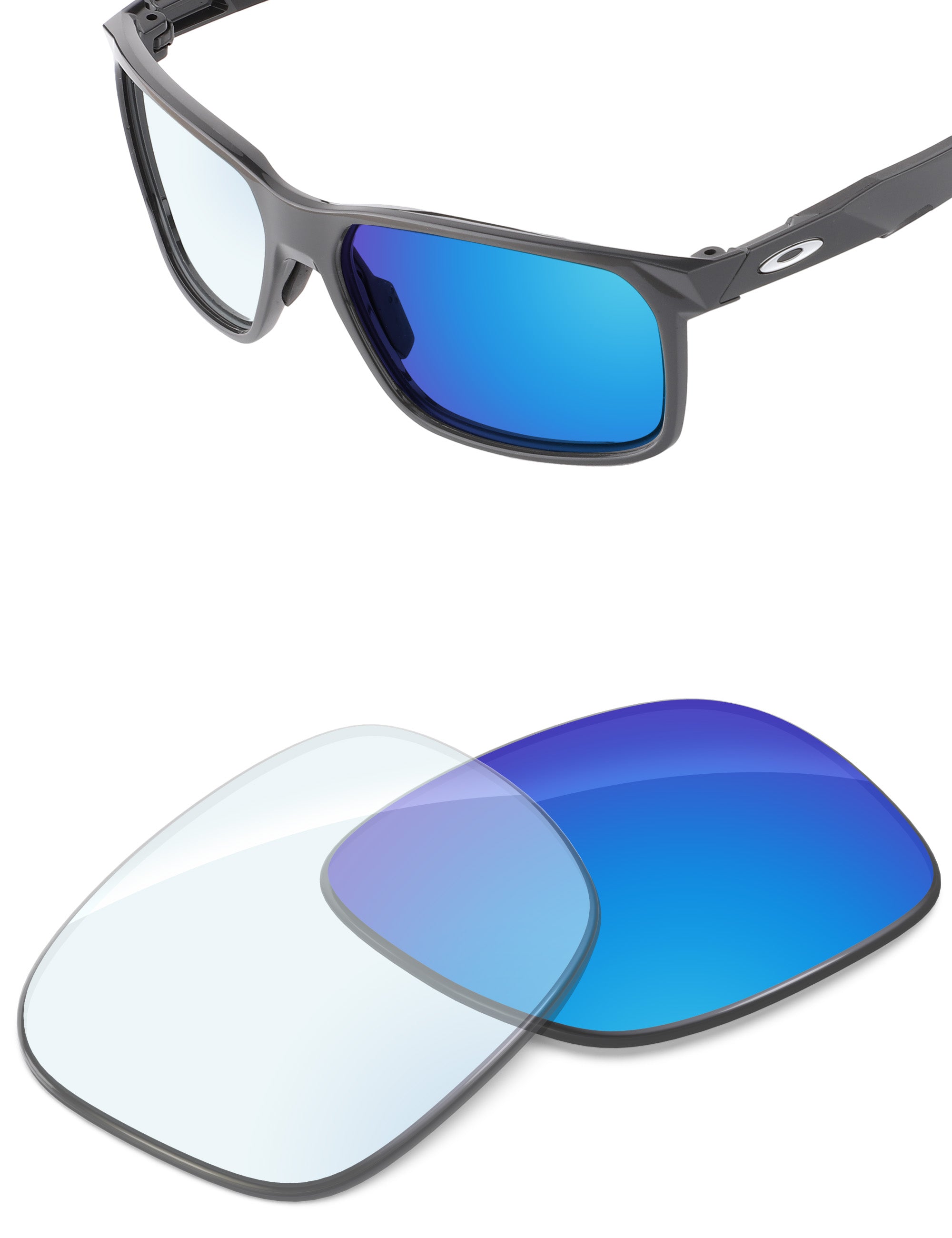 Sky Blue FlashMirror™ Photochromic-Non-Polarized