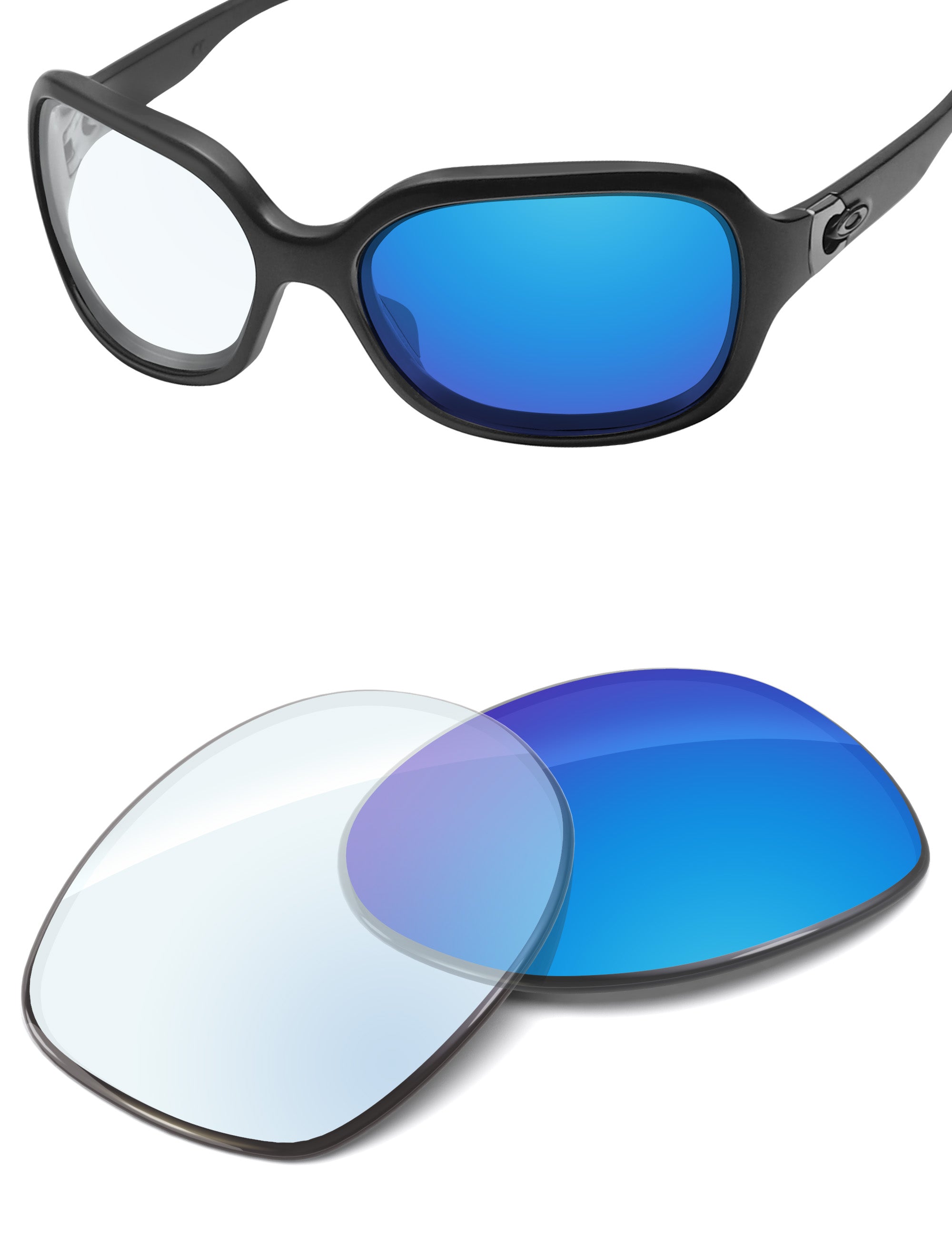 Sky Blue FlashMirror™ Photochromic-Non-Polarized