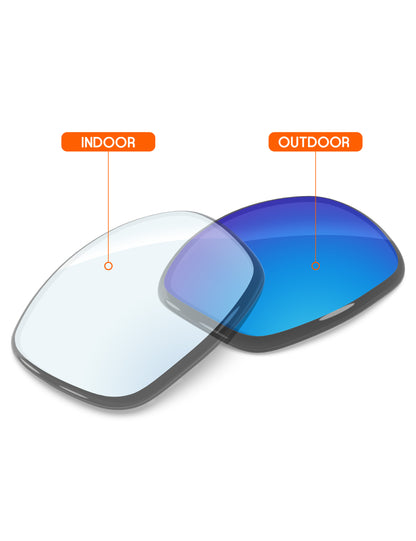 Sky Blue FlashMirror™ Photochromic-Non-Polarized