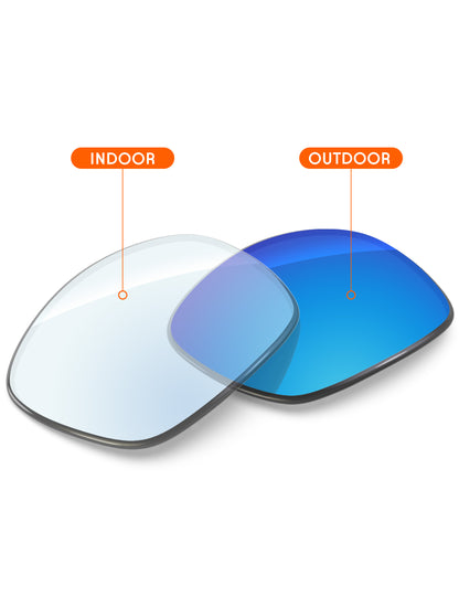 Sky Blue FlashMirror™ Photochromic-Non-Polarized