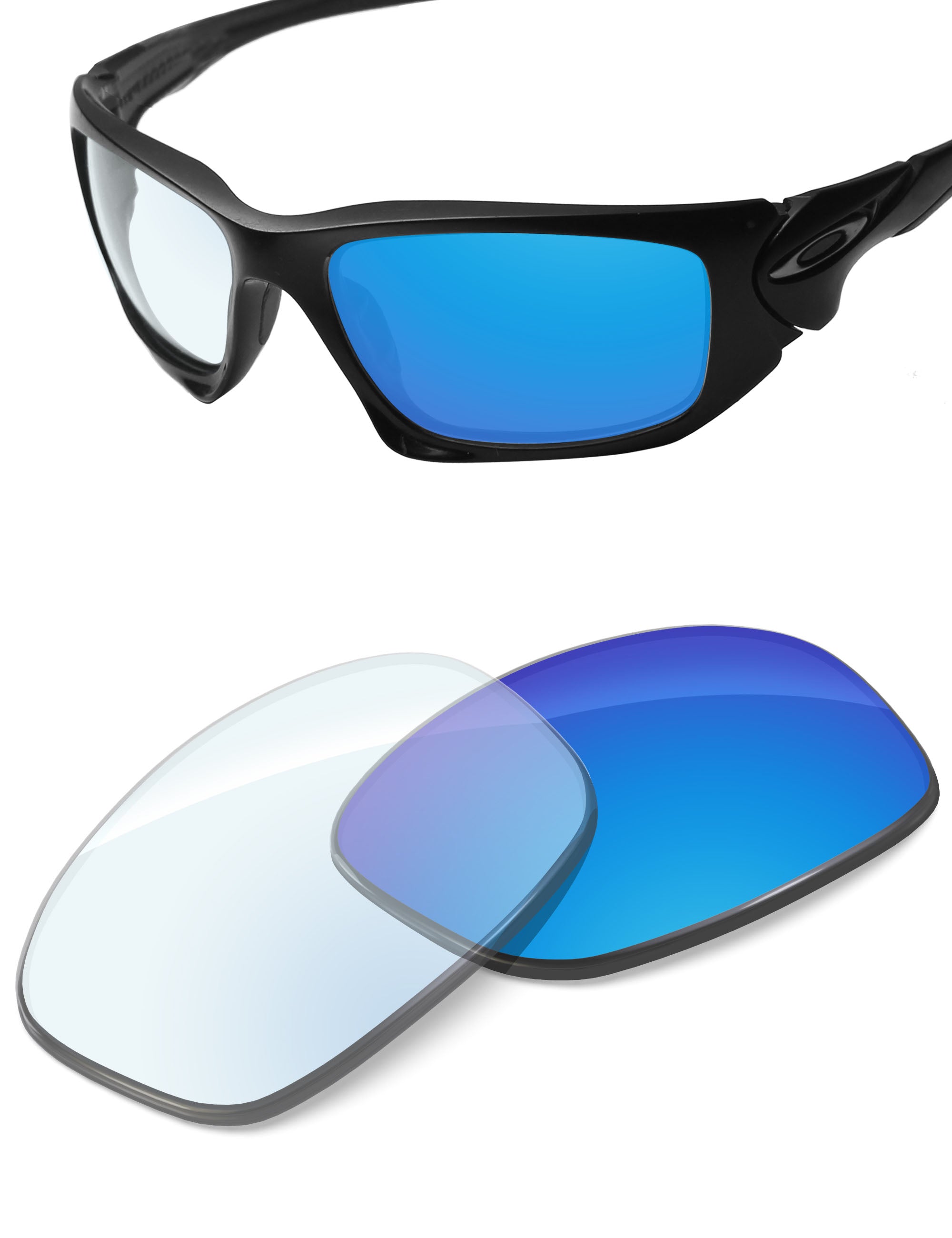 Sky Blue FlashMirror™ Photochromic-Non-Polarized