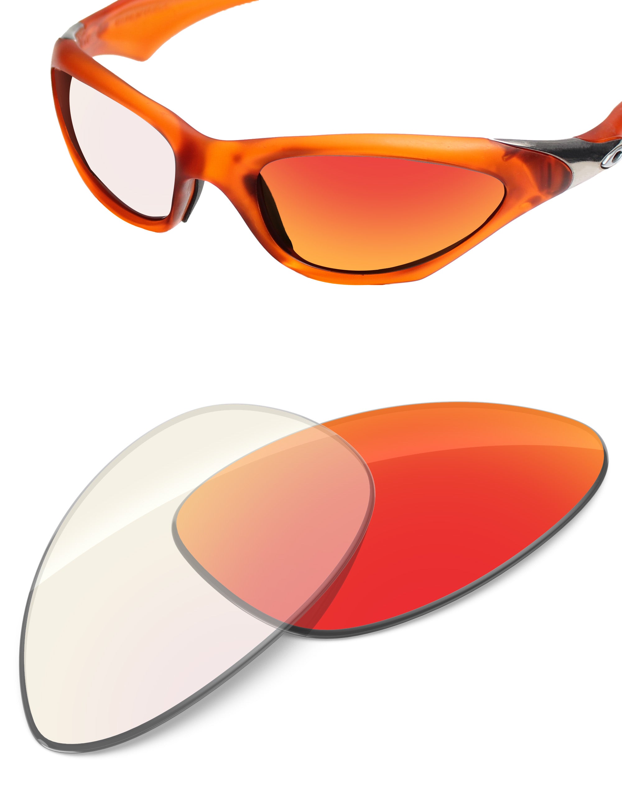 Fire Red FlashMirror™ Photochromic-Non-Polarized