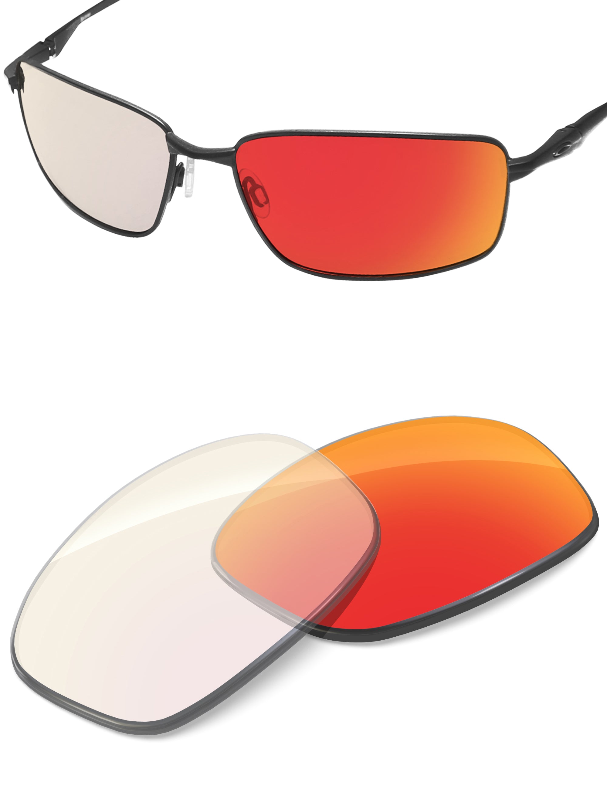 Fire Red FlashMirror™ Photochromic-Non-Polarized