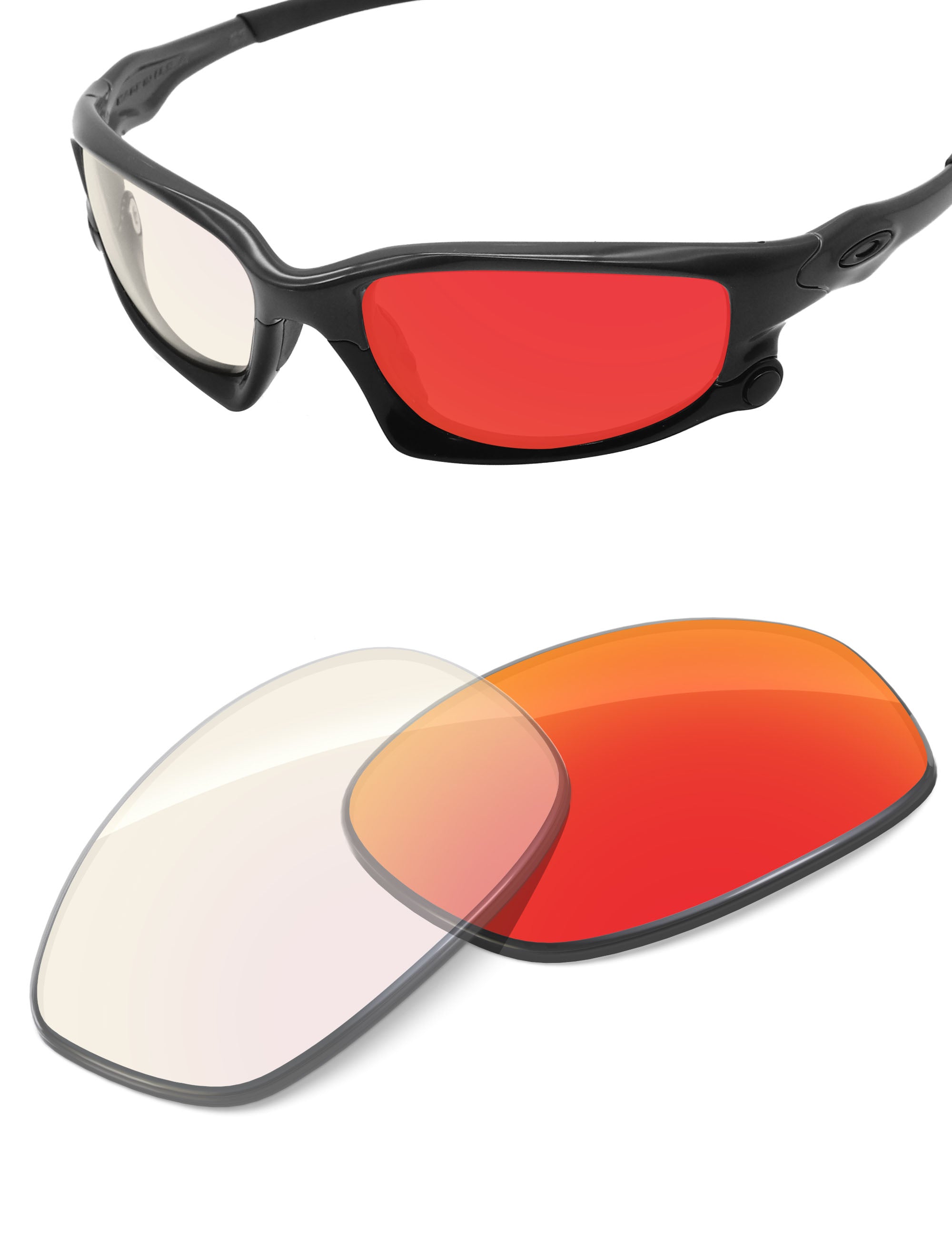 Fire Red FlashMirror™ Photochromic-Non-Polarized
